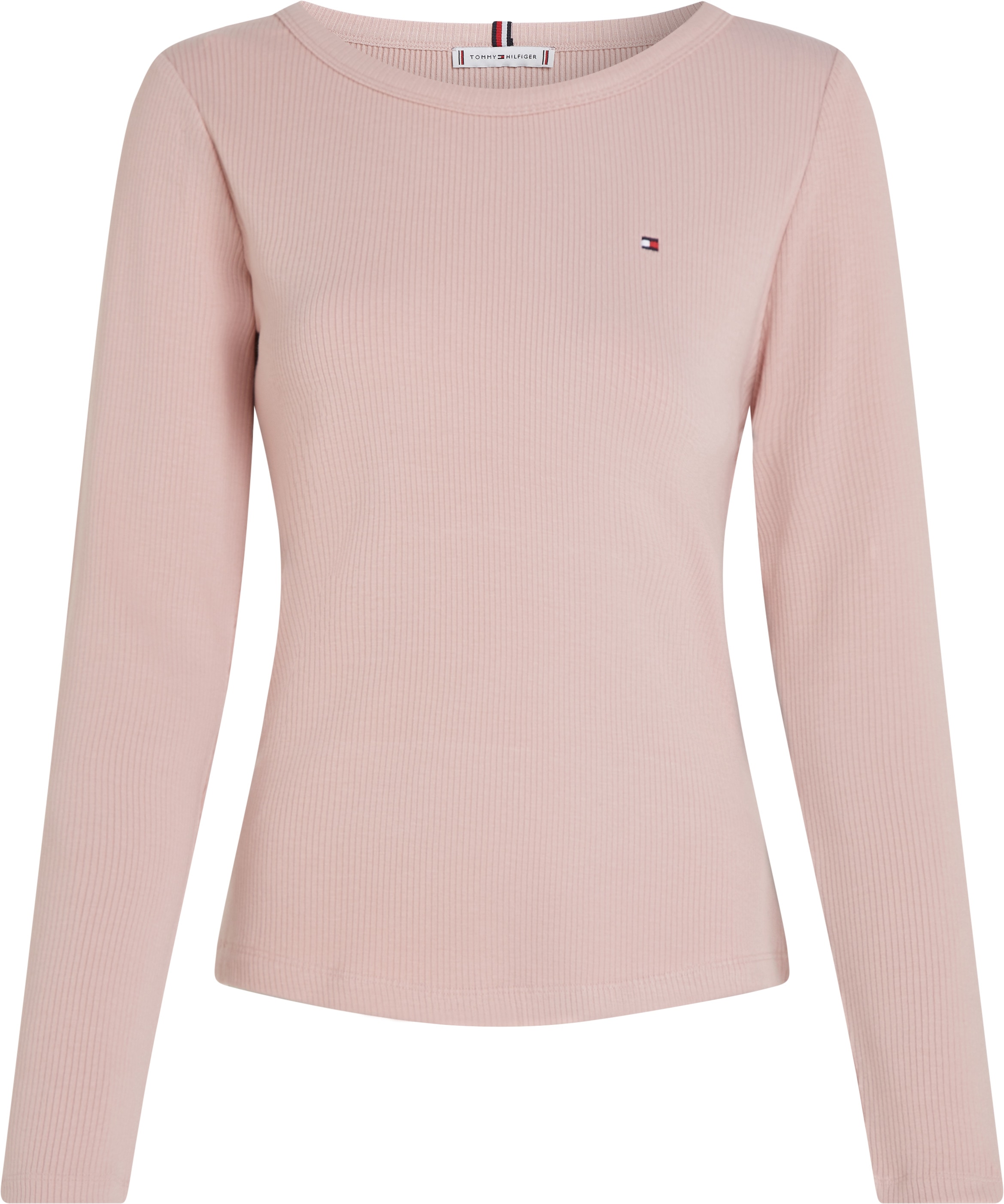 Tommy Hilfiger Langarmshirt »SLIM 5X2 RIB O-NK LS«, mit Struktur