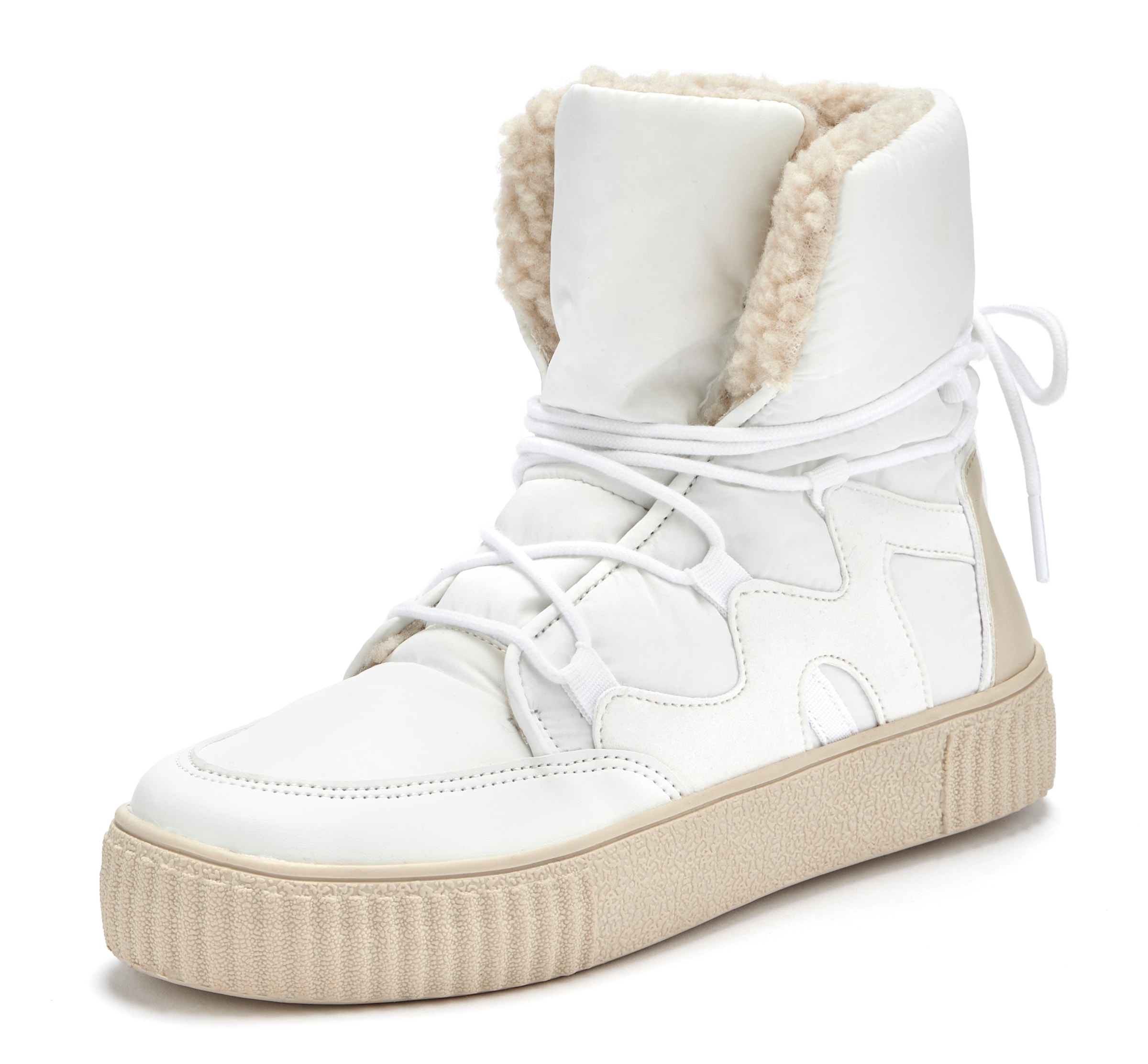 LASCANA Winterboots, mit Warmfutter, Snowboots, Schnürstiefelette, Winterstiefel