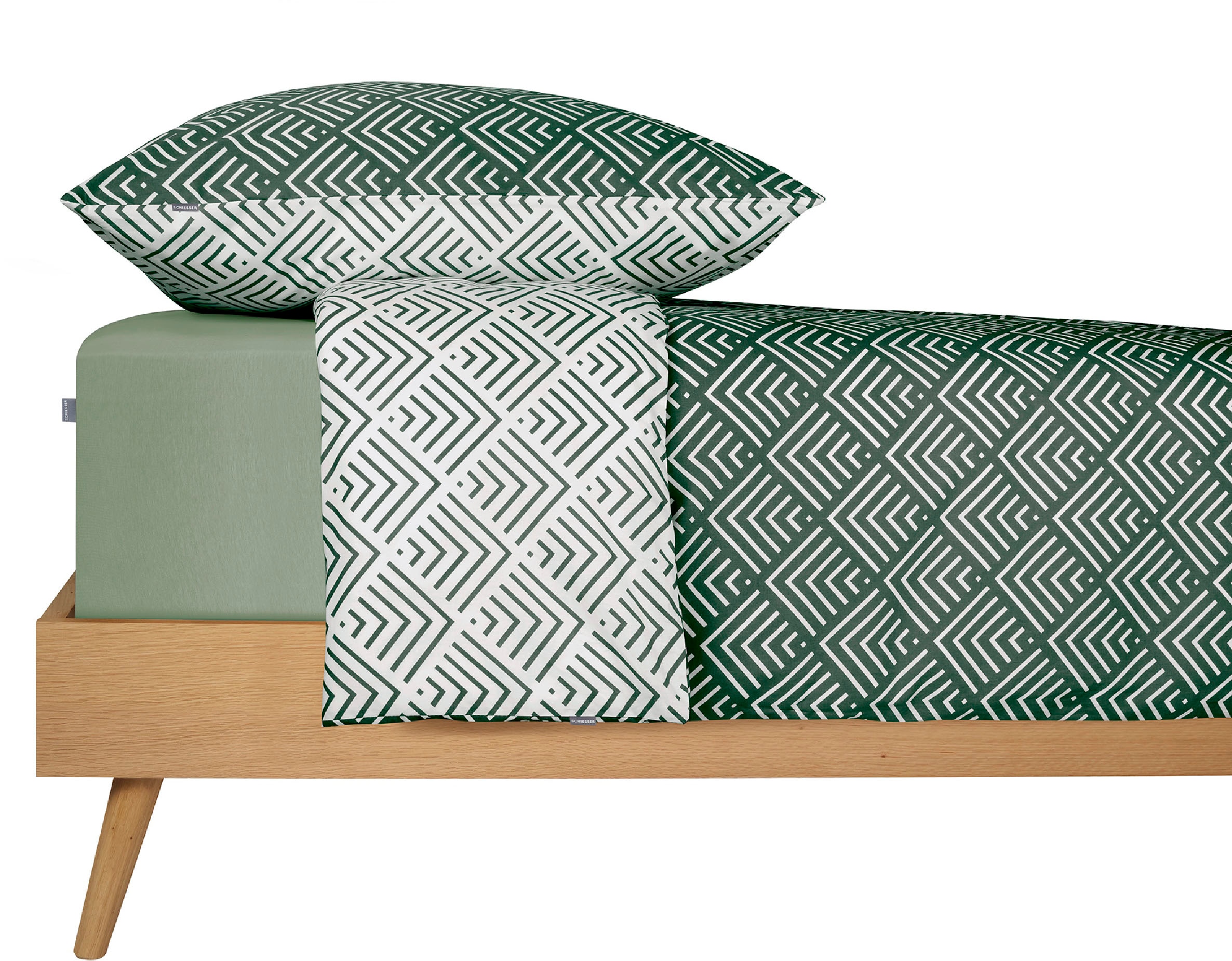 Schiesser Spannbettlaken »Elli aus 97% Baumwolle und 3% Elasthan«, für hohe Matratzen und Boxspringbetten, MADE IN GREEN by OEKO-TEX®