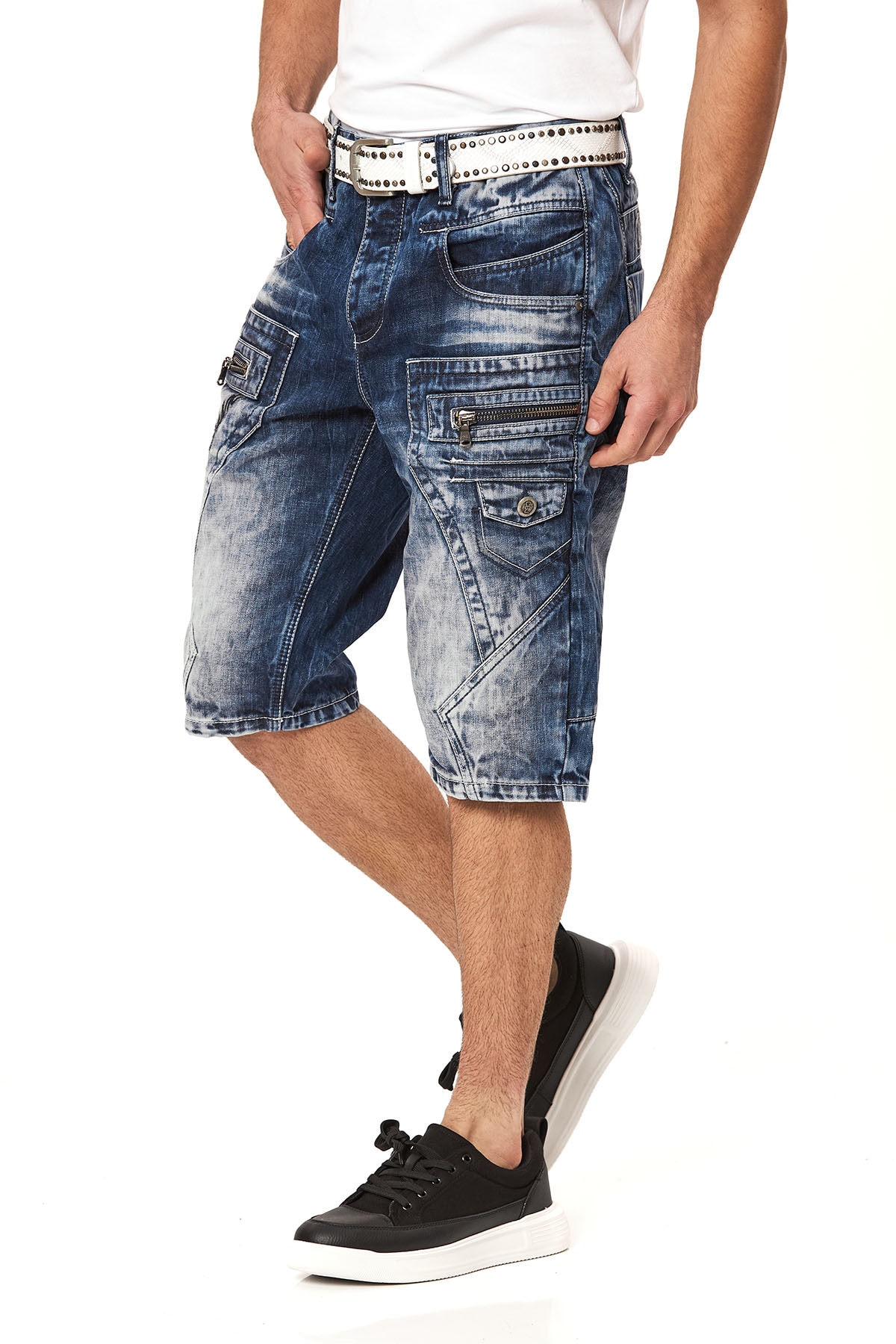 Cipo & Baxx Jeansbermudas Baumwolle, regular fit