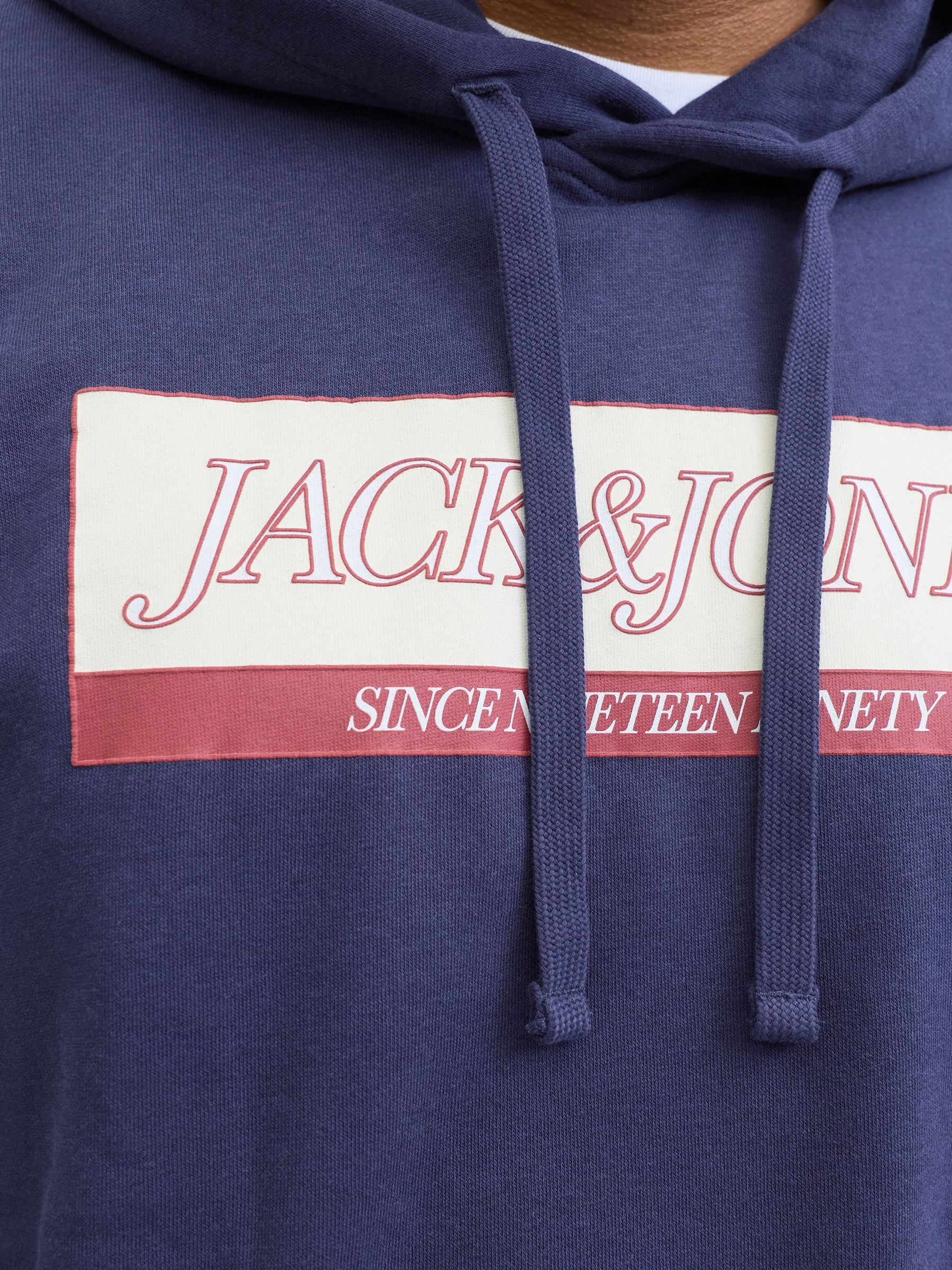 Jack & Jones PlusSize Kapuzensweatshirt »JORINWOOD BLOCK BRANDING SWEAT HOO PLS«
