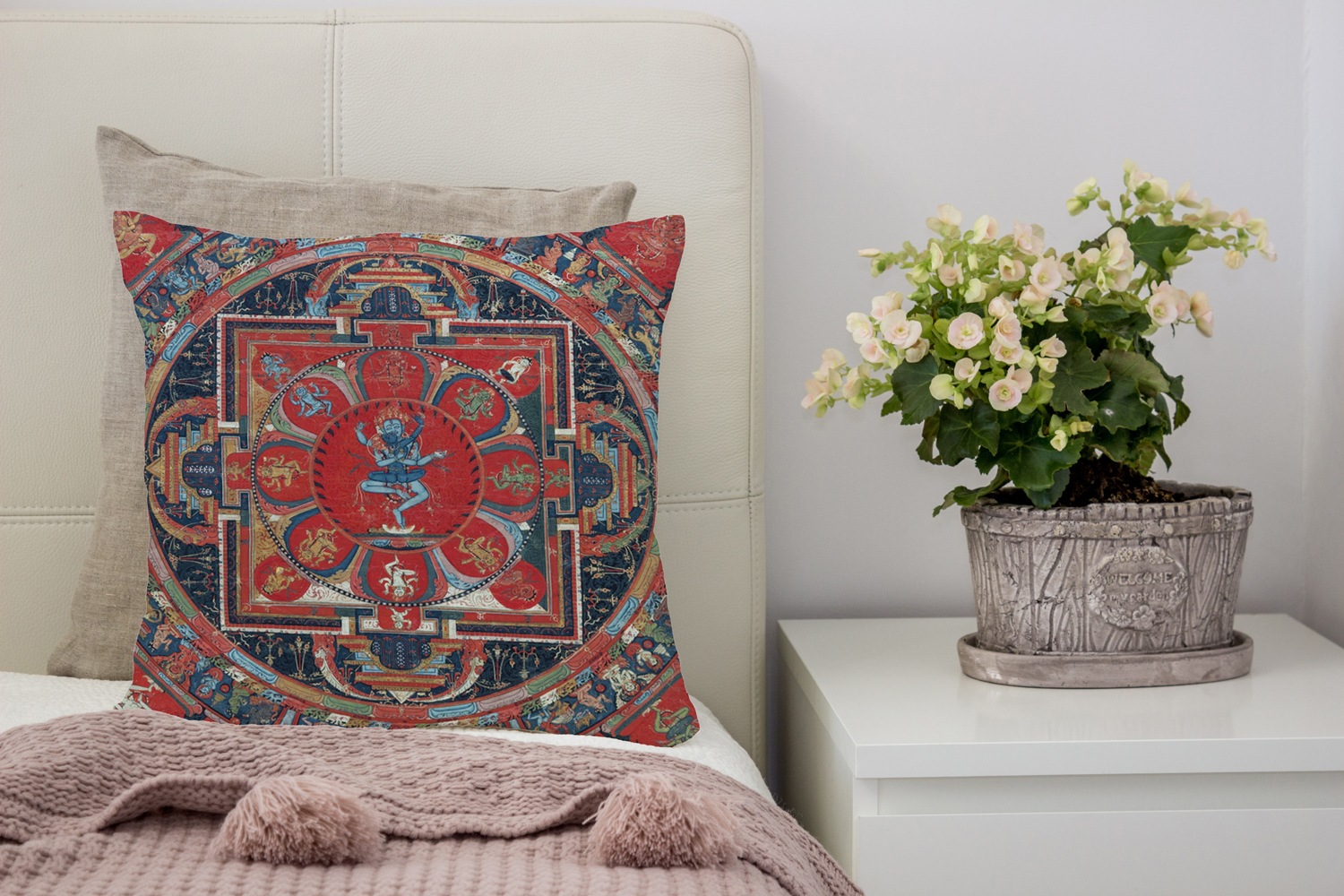 queence Dekokissen »Buddhismus« Kissenhülle ohne Füllung, 1 Stück