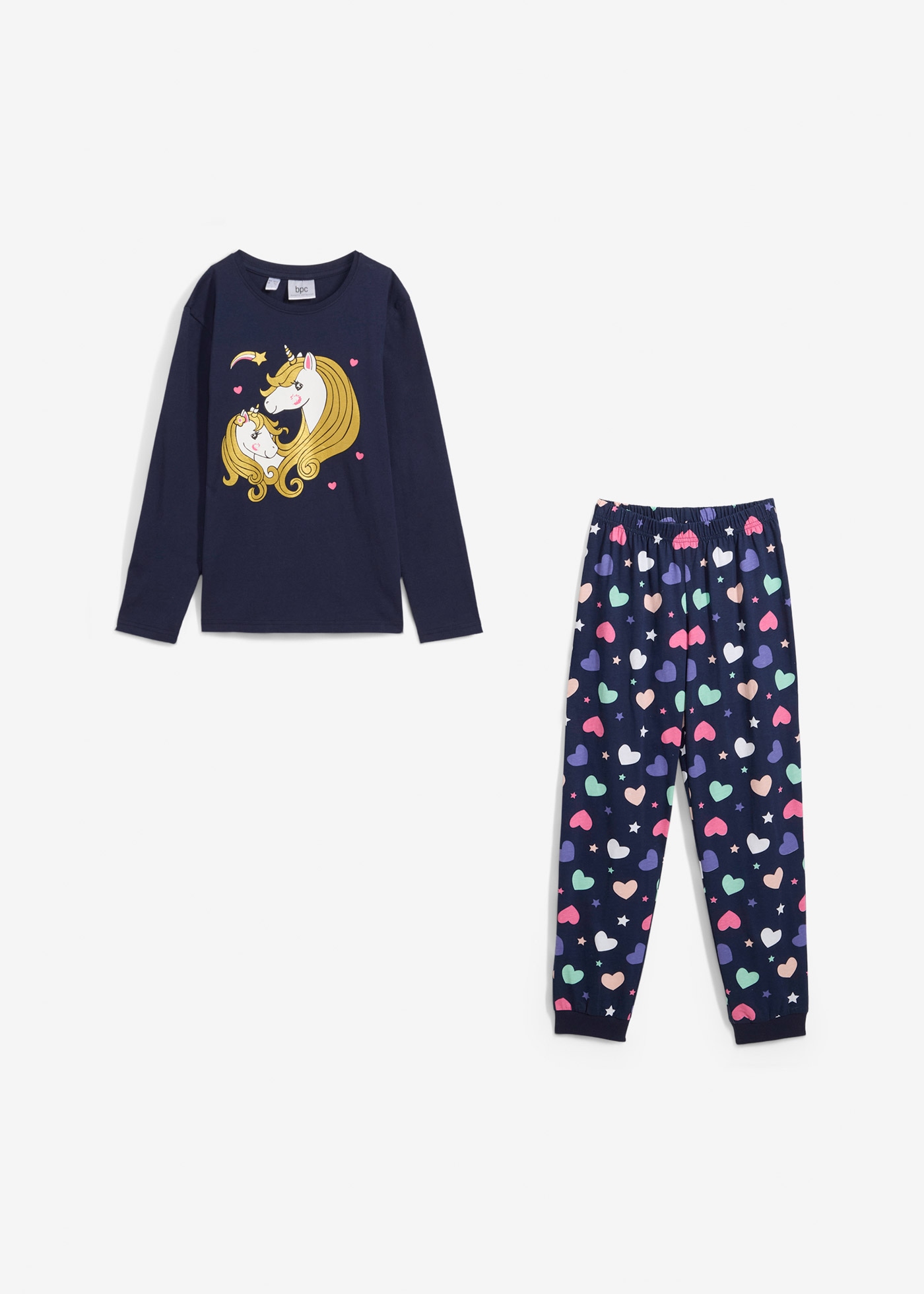 bonprix Pyjama Set, 2,  bequeme Passform, aus Baumwolle, mit coolem Motiv