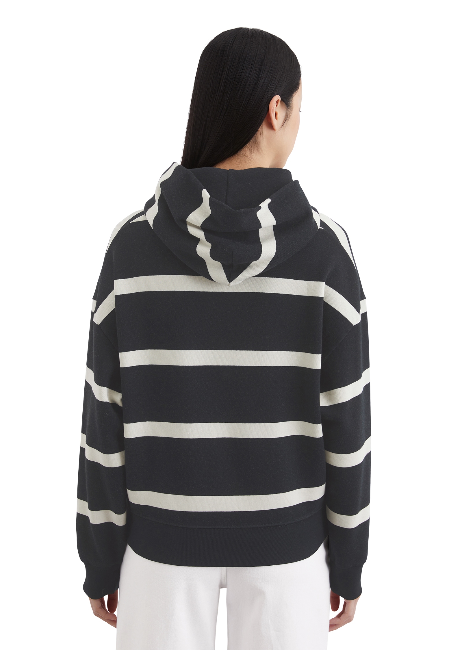 Marc O'Polo Hoodie, prägnant gesticktes Logo auf der Brust