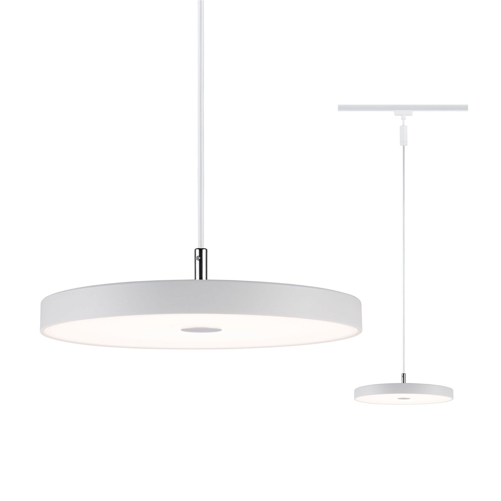 Paulmann Schienensystem-Leuchten »URail Pendel Hildor 850lm 15W 3000K 230V Chrom matt« LED-Modul Warmweiß 3-Step-Dimmbar