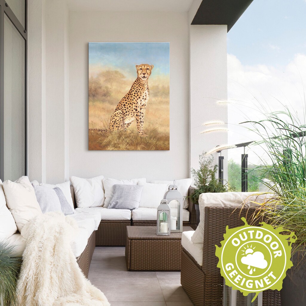 Artland Wandbild »Gepard Savanne«, Wildtiere, (1 St.)