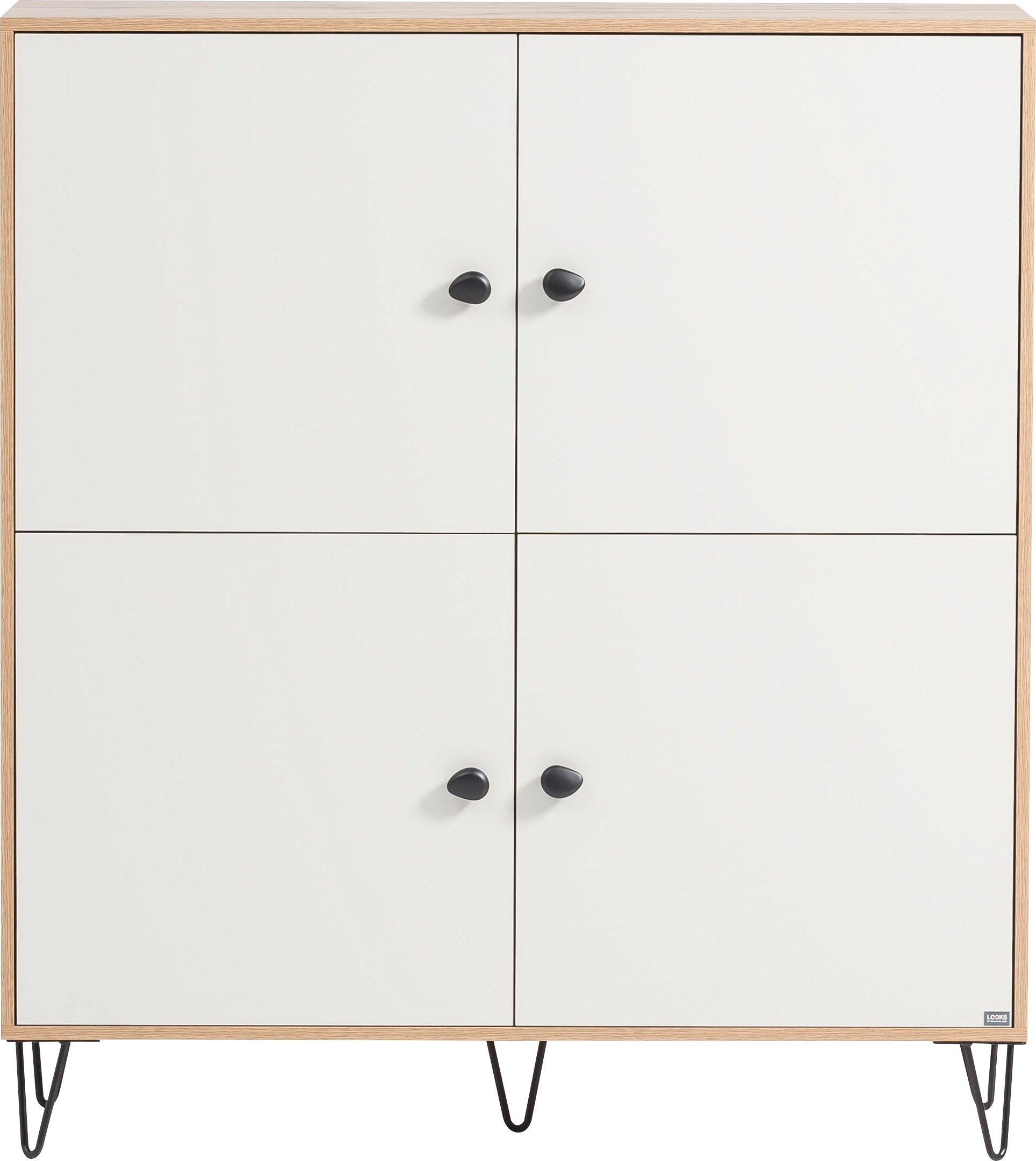 Highboard »Looks Organic«, Mit hochwertigen Metallbeschlägen und Softclose-Scharnieren