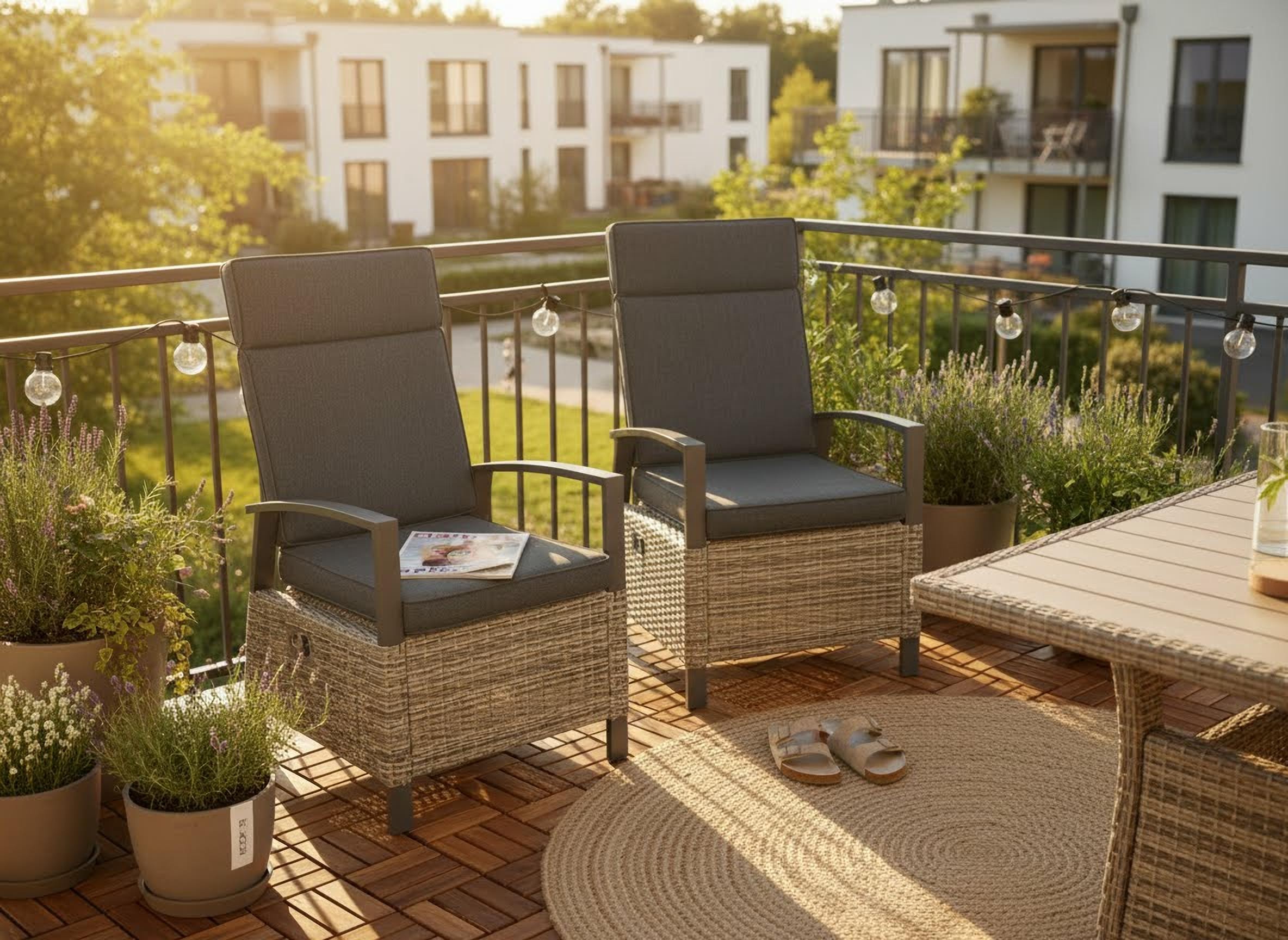 LUXFORM Lichterkette »Solar-Lichterkette Menorca Partybeleuchtung 10xLED« aus Kunststoff gefertigt