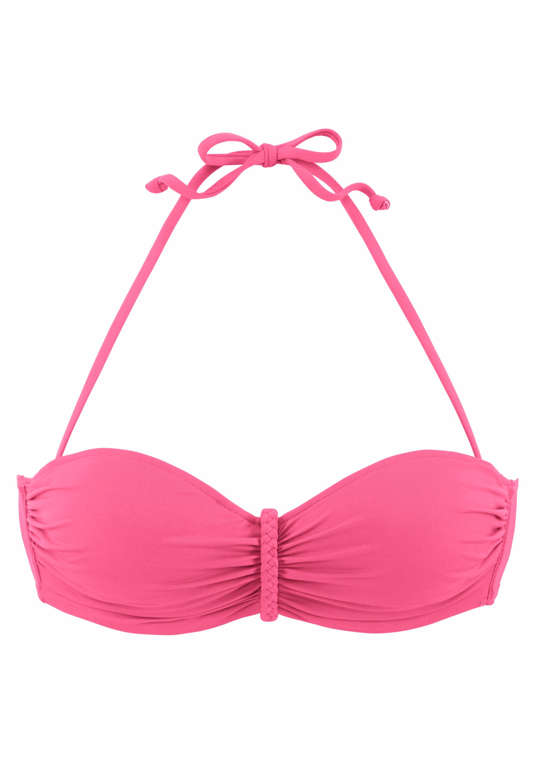Buffalo Bügel-Bandeau-Bikini-Top »Happy«, mit geflochtenem Detail