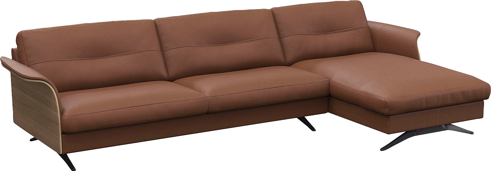FLEXLUX Ecksofa »Glow, super bequem durch hochwertigem Sitzaufbau mit Federkern, L-Form«, Modernes skandinavisches Design