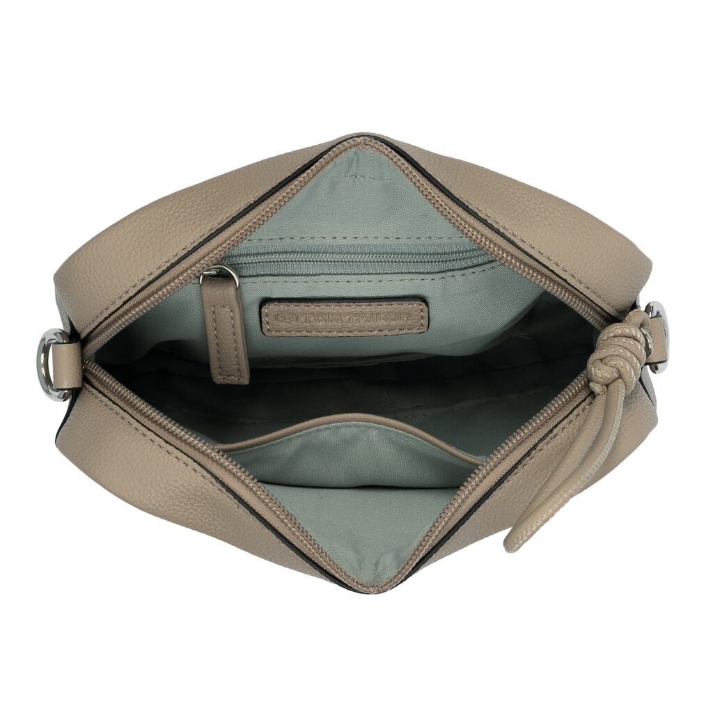 TOM TAILOR Handtasche »Tatiana« fein gewebter dreifarbiger Gurtband mit harmonischem „T“´Logodruck