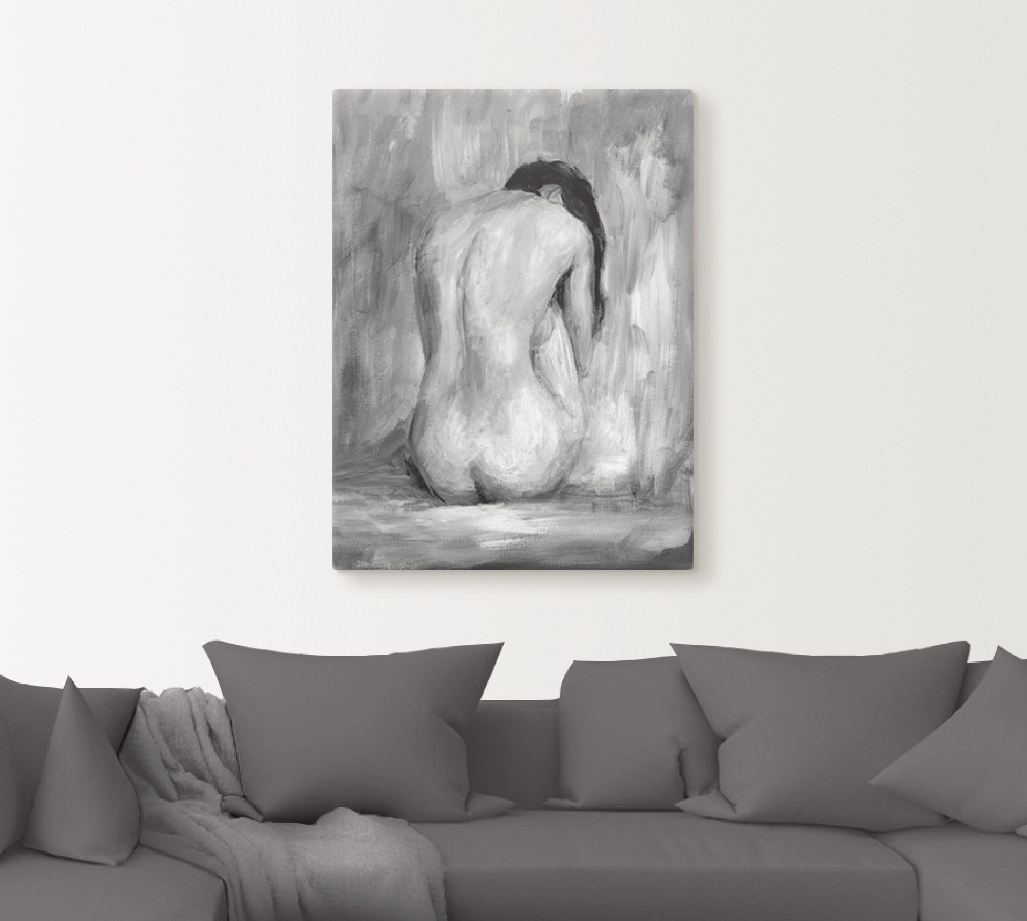 Artland Leinwandbild »Figur in schwarz & weiß II« Frau 1 Stk. tlg. auf Holzrahmen gespannt