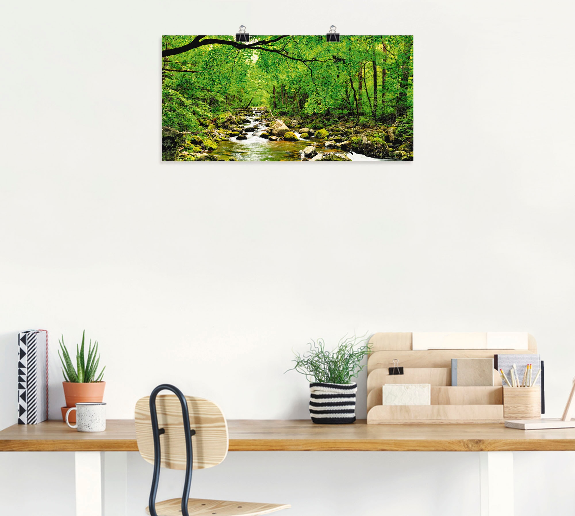 Artland Wandbild »Herbstwald Fluss Smolny«, Wald, (1 St.), als Leinwandbild, Poster, Wandaufkleber in verschied. Größen
