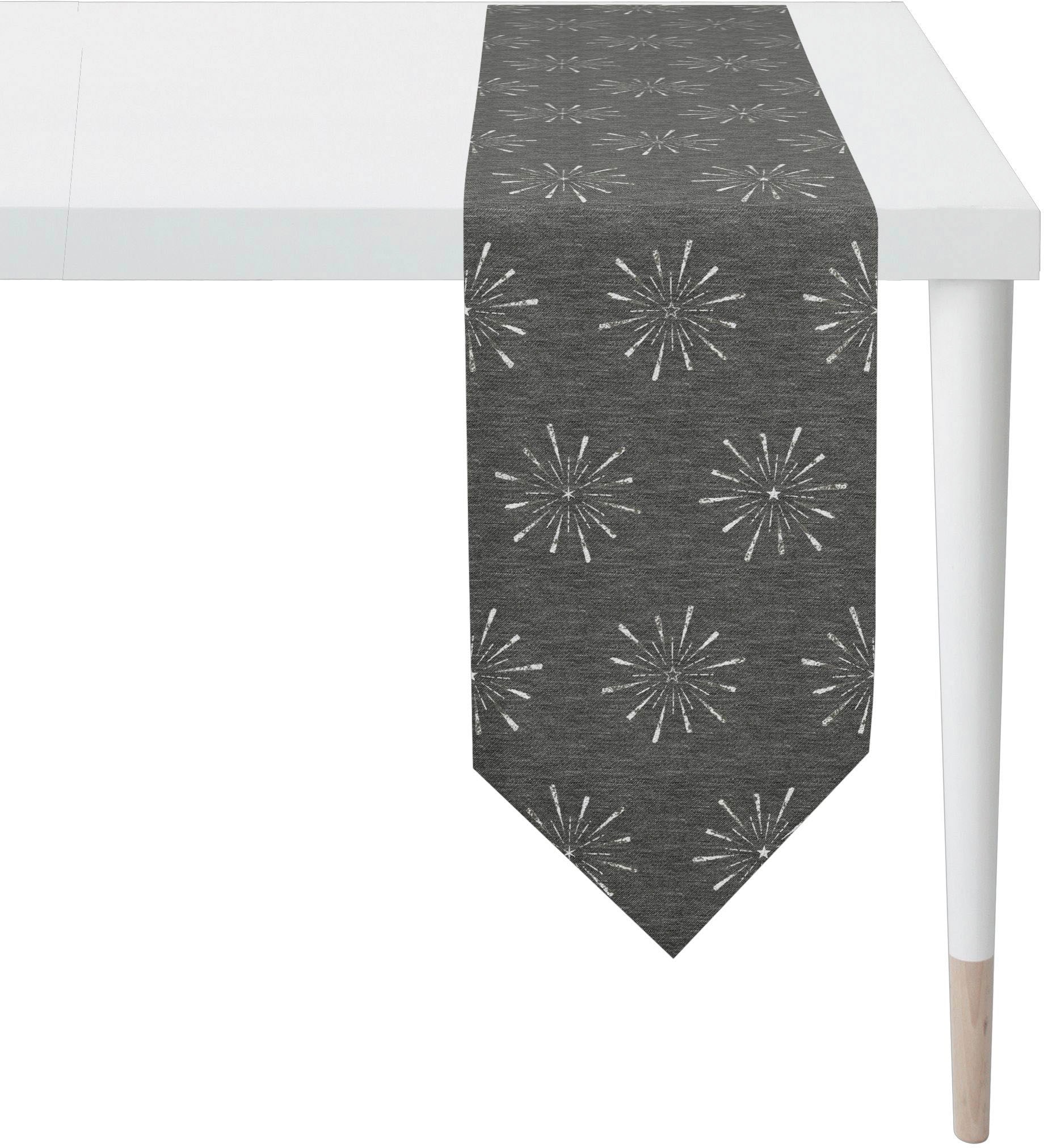 APELT Tischband "6302 CHRISTMAS GLAM, Weihnachtsdeko, Weihnachten" Lurex-Jacquardgewebe