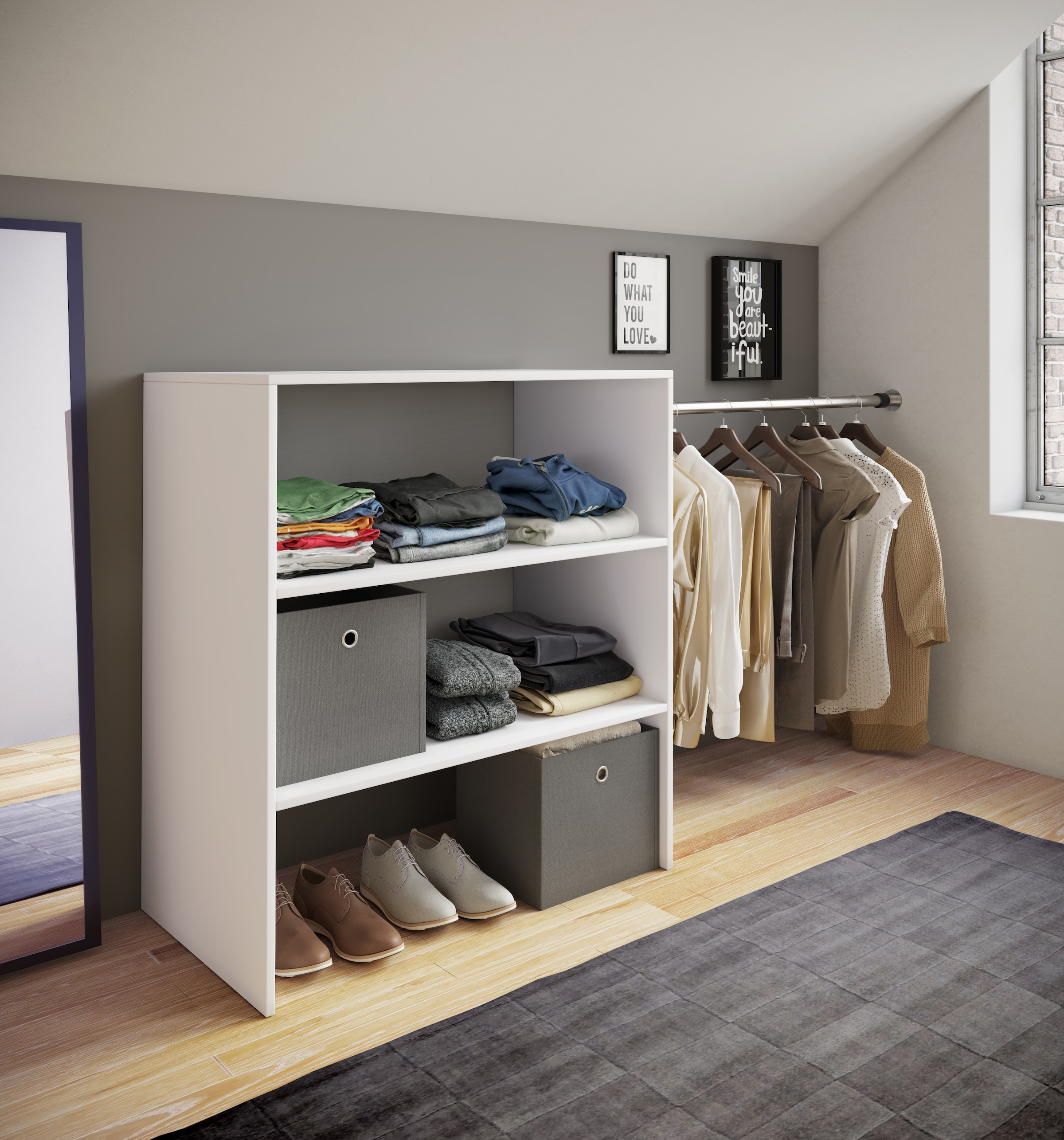 VCM Kleiderschrank »Offener Kleiderschrank Dachschrägen Regal Dacho ll« 1 Stk. tlg.