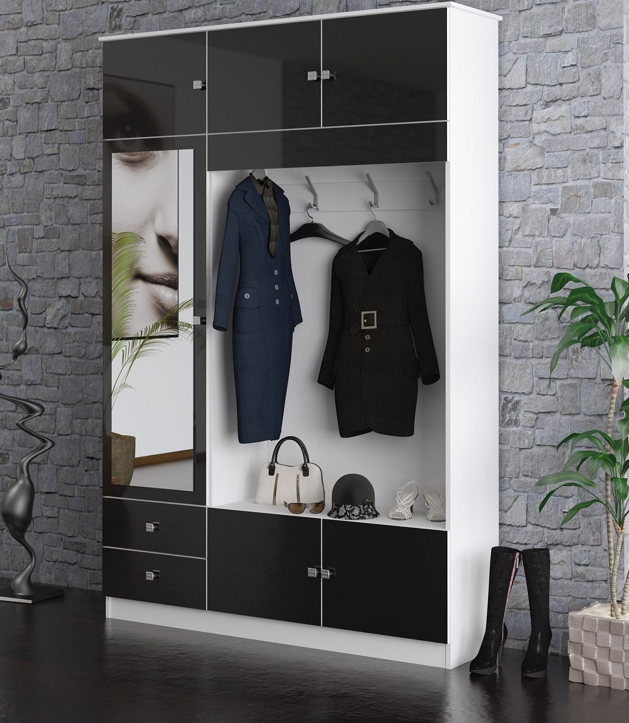 borchardt Möbel Garderobenschrank Höhe 202 cm kaufen »Kompakta«, bequem