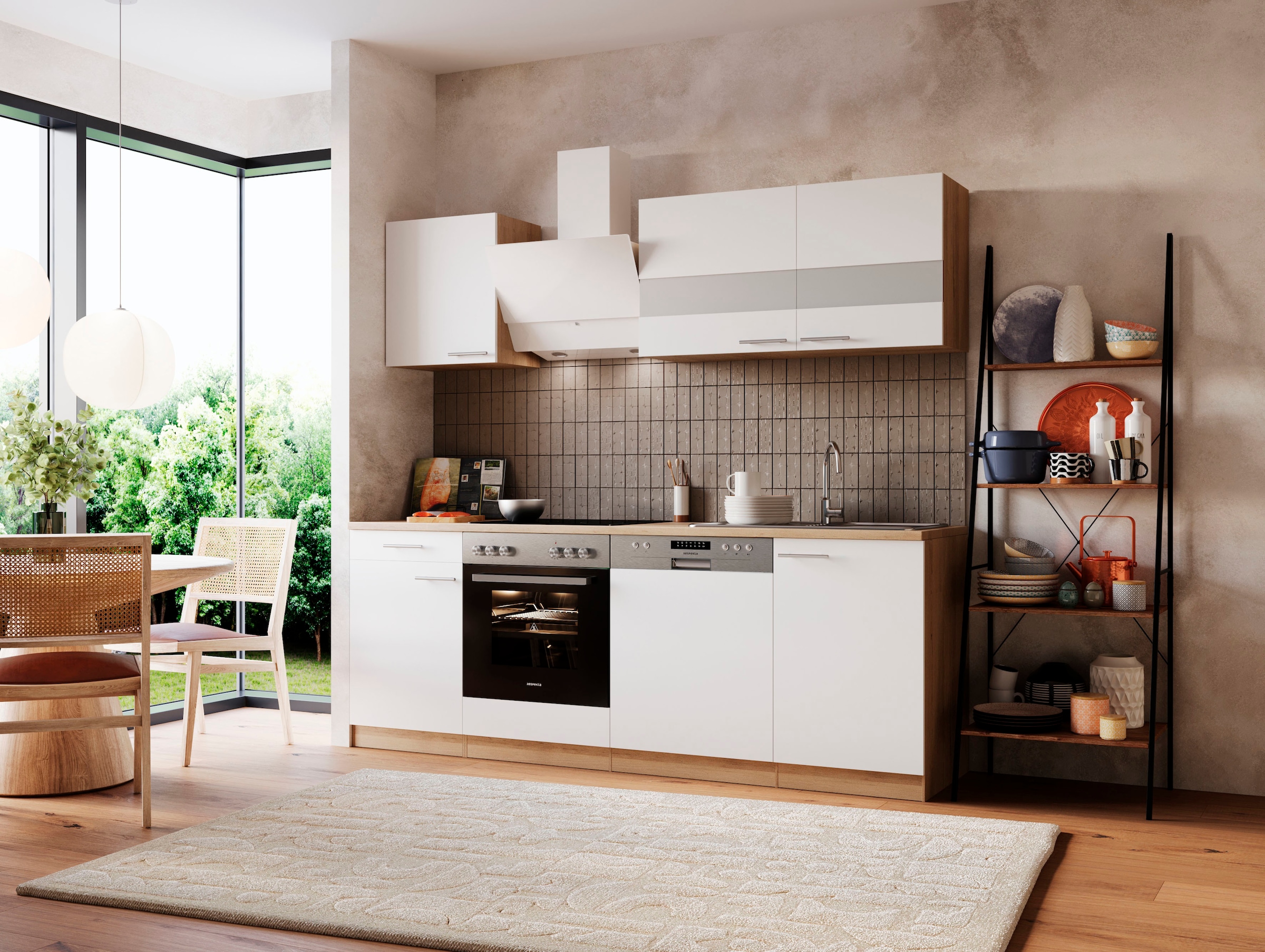 RESPEKTA Küche »Merle« Breite 220 cm, mit Soft-Close, in exklusiver Konfiguration für OTTO