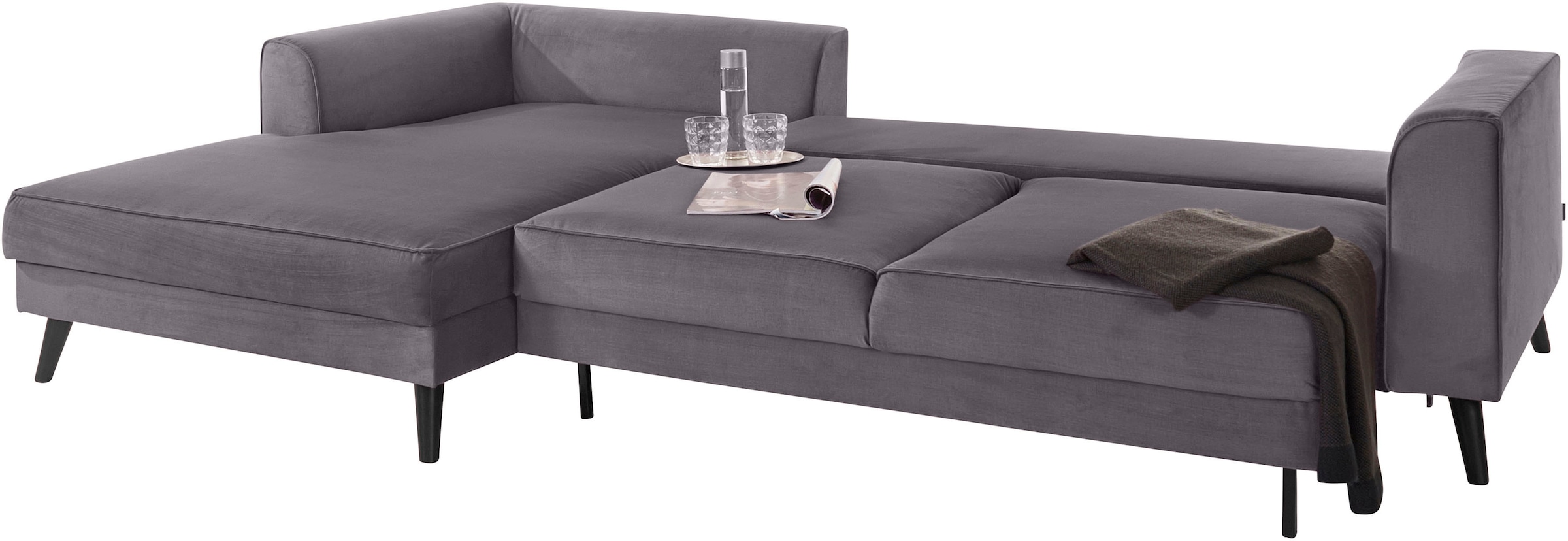 INOSIGN Ecksofa »Lumber Jack, elegant und bequem, Breite 280, hoher Fuß, L-Form«, in moderner Optik