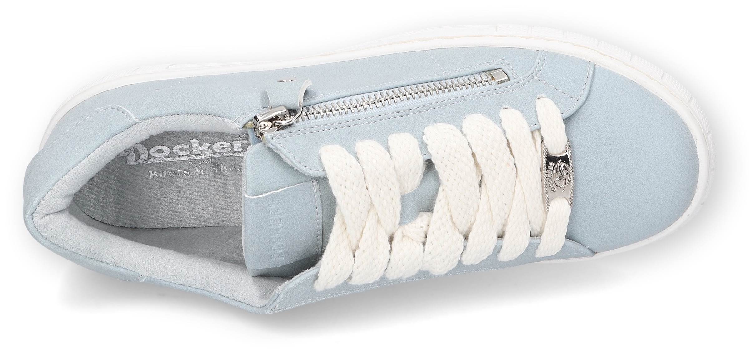 Dockers by Gerli Sneaker, Reißverschluss, schmale Form, Freizeitschuh, Halbschuh, Schnürschuh