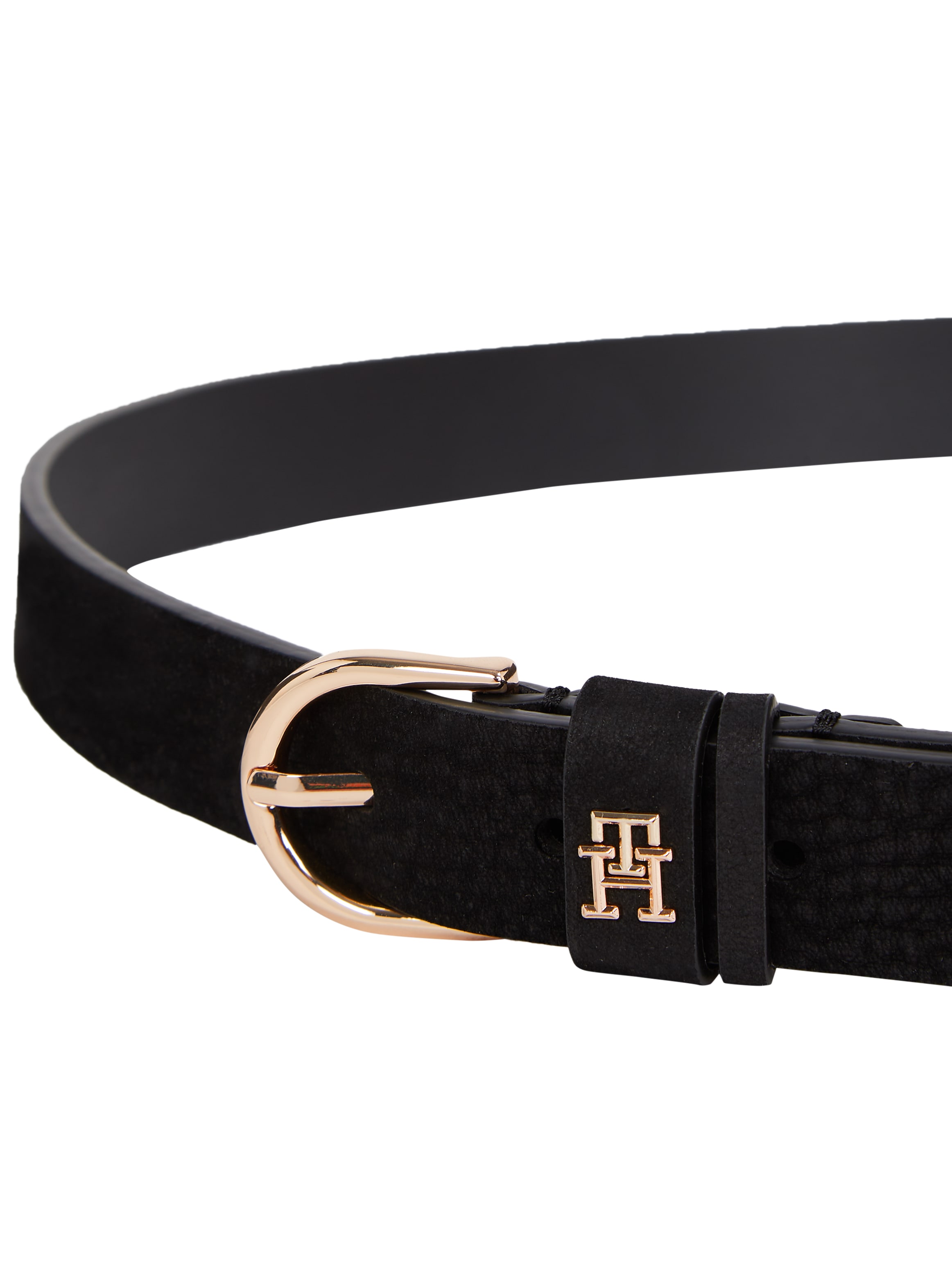 Tommy Hilfiger Ledergürtel »ESSENTIAL EFFORTLESS 2.5 NUBUCK«, Logoemblem, weiche Haptik