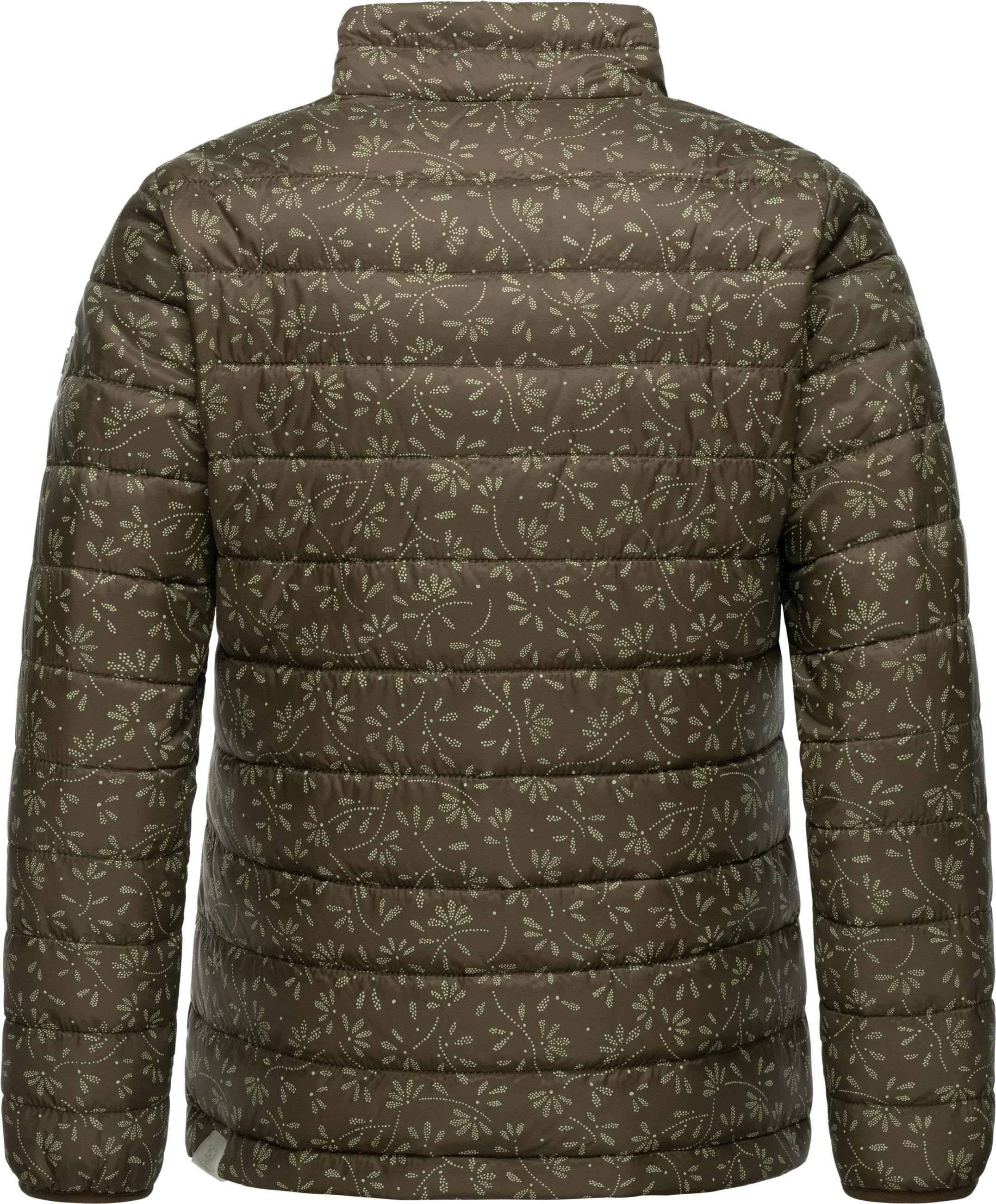 Ragwear Steppjacke »Steppjacke Yarca Bloom«, ohne Kapuze, Gesteppte Mädchen Jacke mit coolem Blumen-Print
