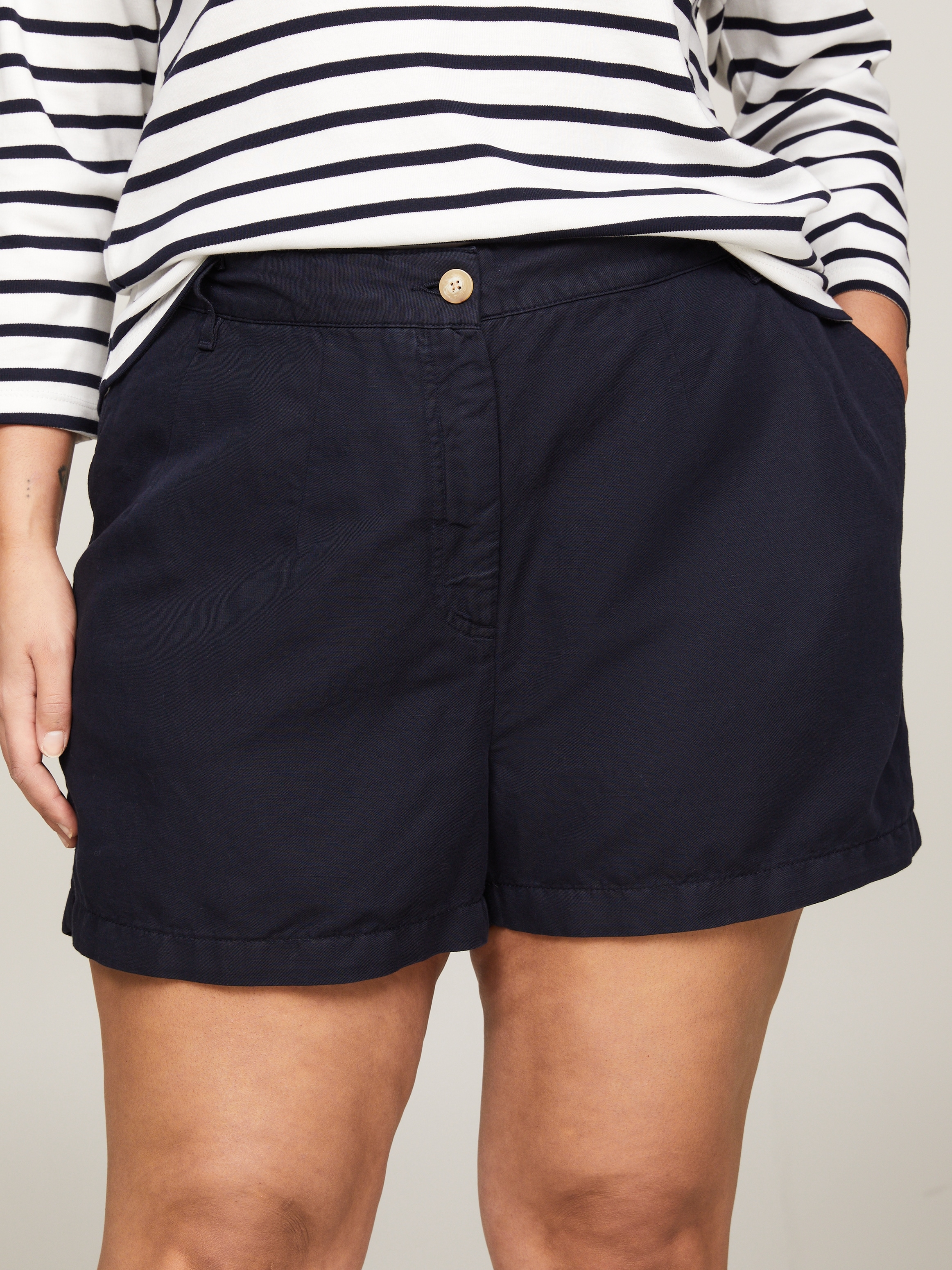 Shorts »CRV SLIM COTTON LINEN SHORT«, Große Größen