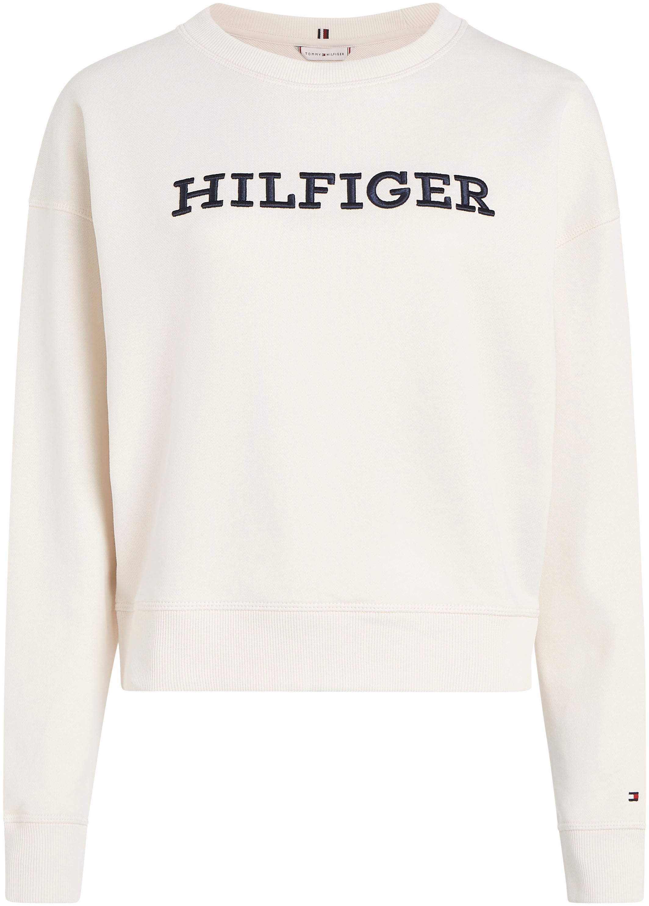 Tommy Hilfiger Sweatshirt »REG MONOTYPE EMB SWEATSHIRT«, mit markanter Hilfiger Logo-Stickerei