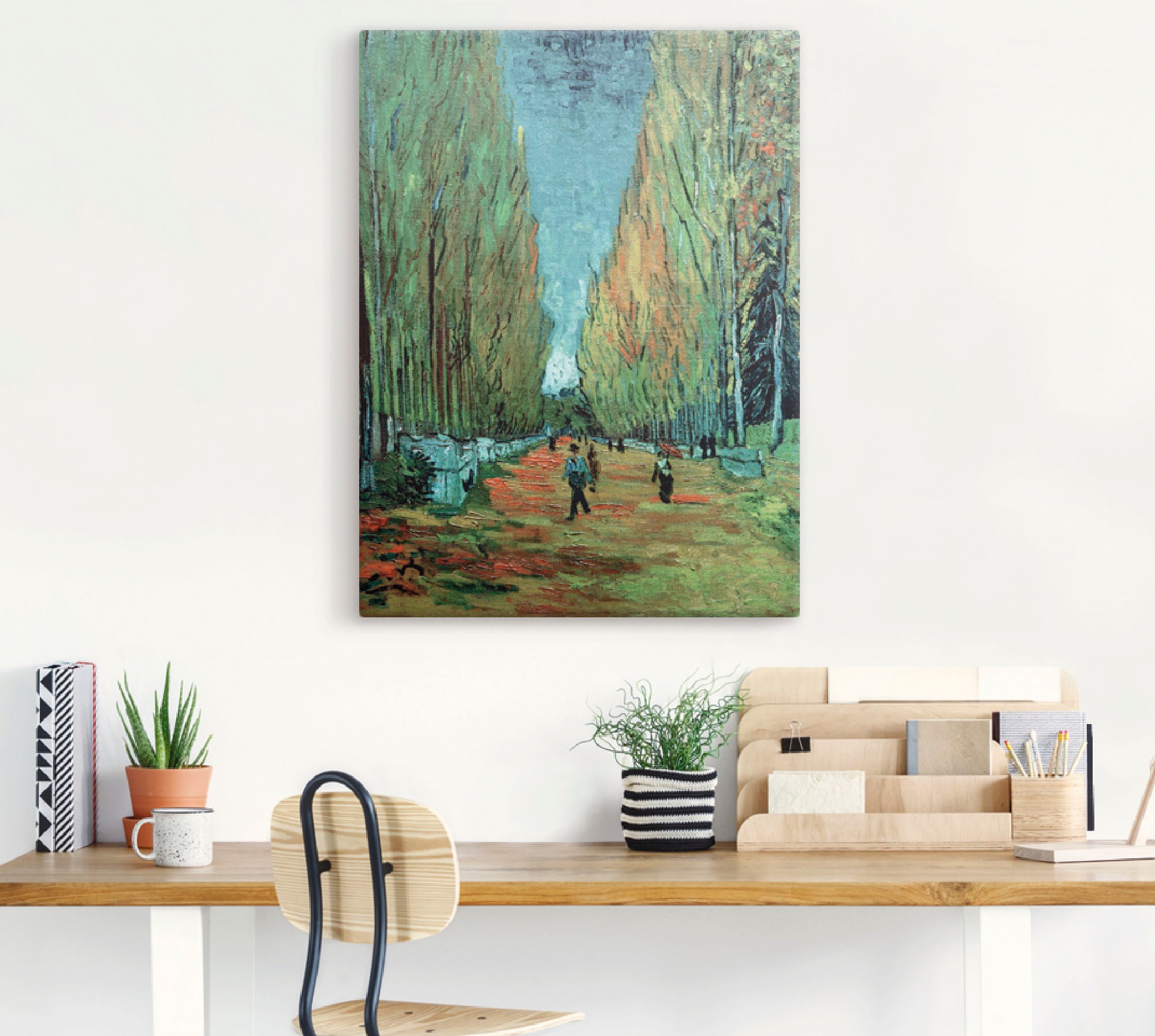Artland Leinwandbild »Les Alyscamps«, Wiesen & Bäume, (1 St.), auf Keilrahmen gespannt