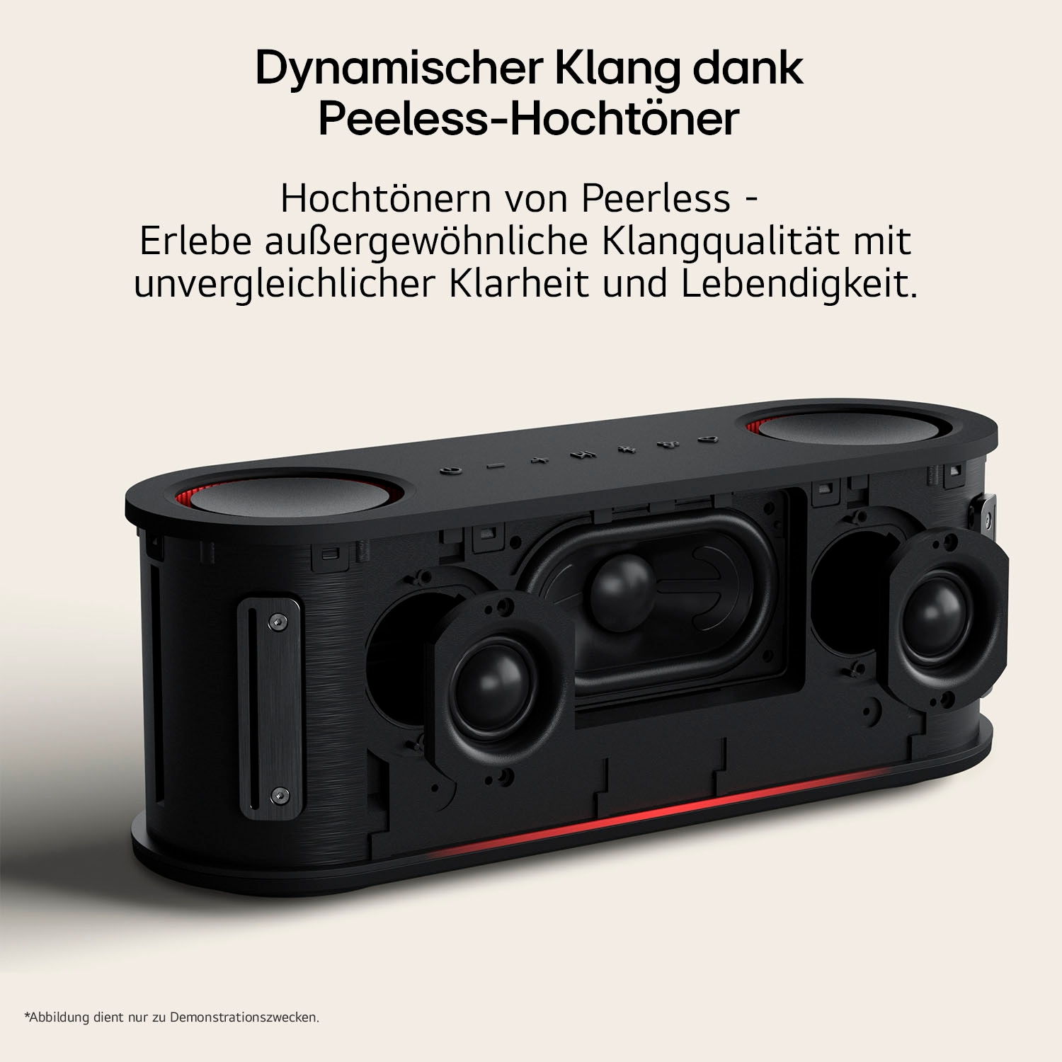 LG Bluetooth-Speaker »xboom BOUNCE« 2.1 (Bluetooth Apple Siri | Beleuchtungseffekte | EQ Modi | Extra Bass | Google Assistant | Lautstärkeanpassung | Multipoint Anbindung | Wireless Party Connect 40 W)