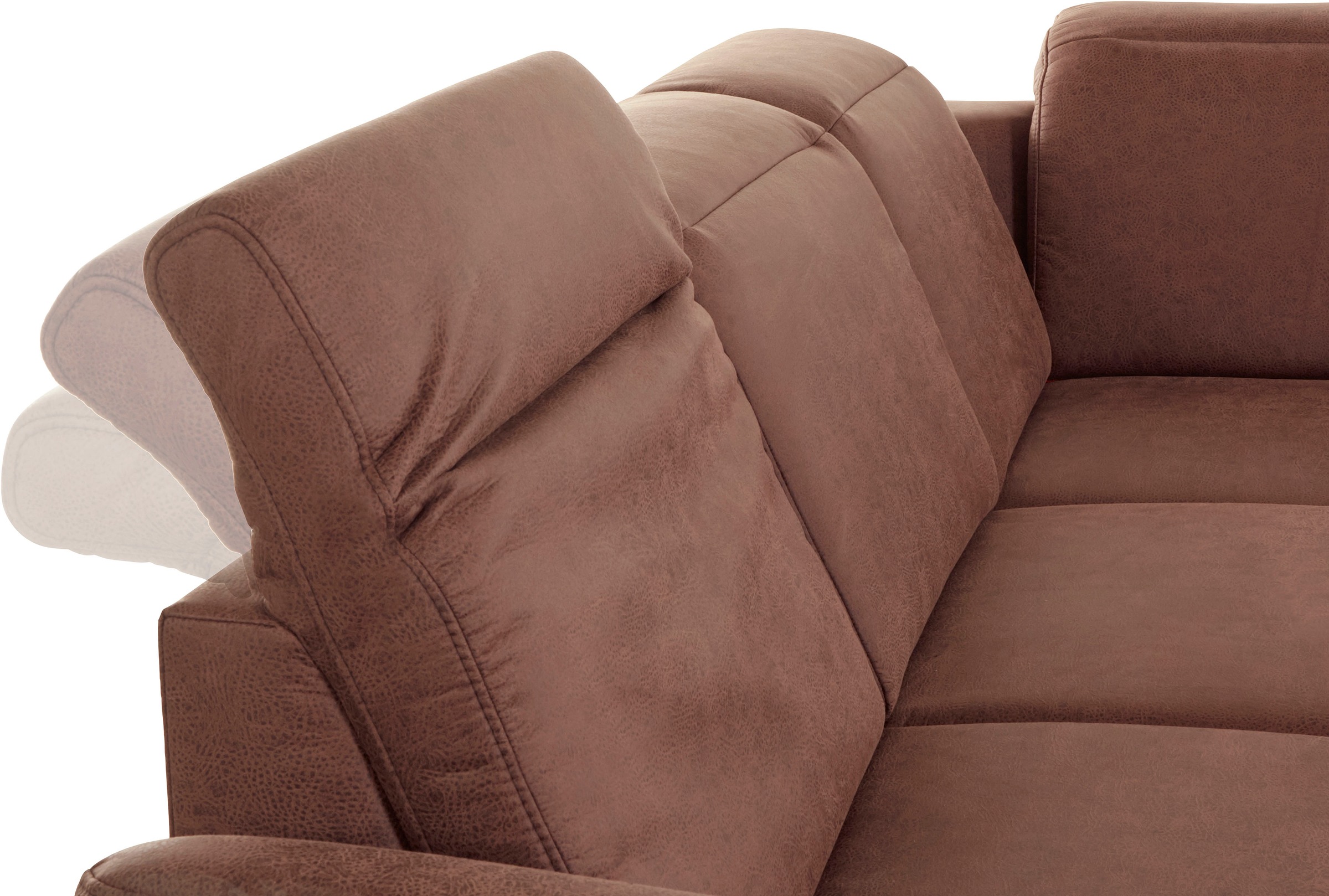 sit&more Ecksofa »Darwin L-Form«, inklusive Federkern, wahlweise mit Kopfteilverstellung, Bettfunktion