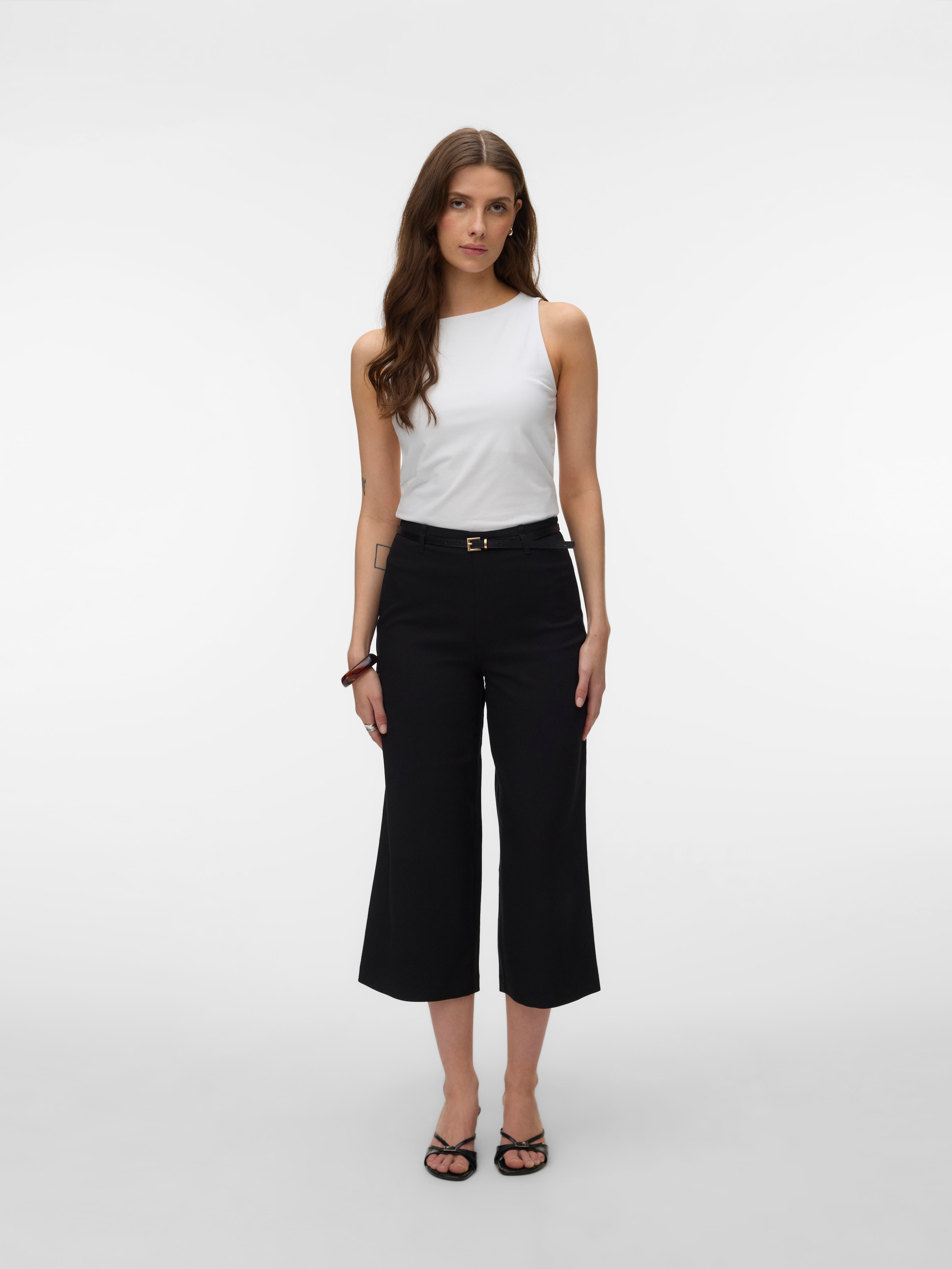 Vero Moda Anzughose »VMELMA HW WIDE CULOTTE BELT PANT NOOS«