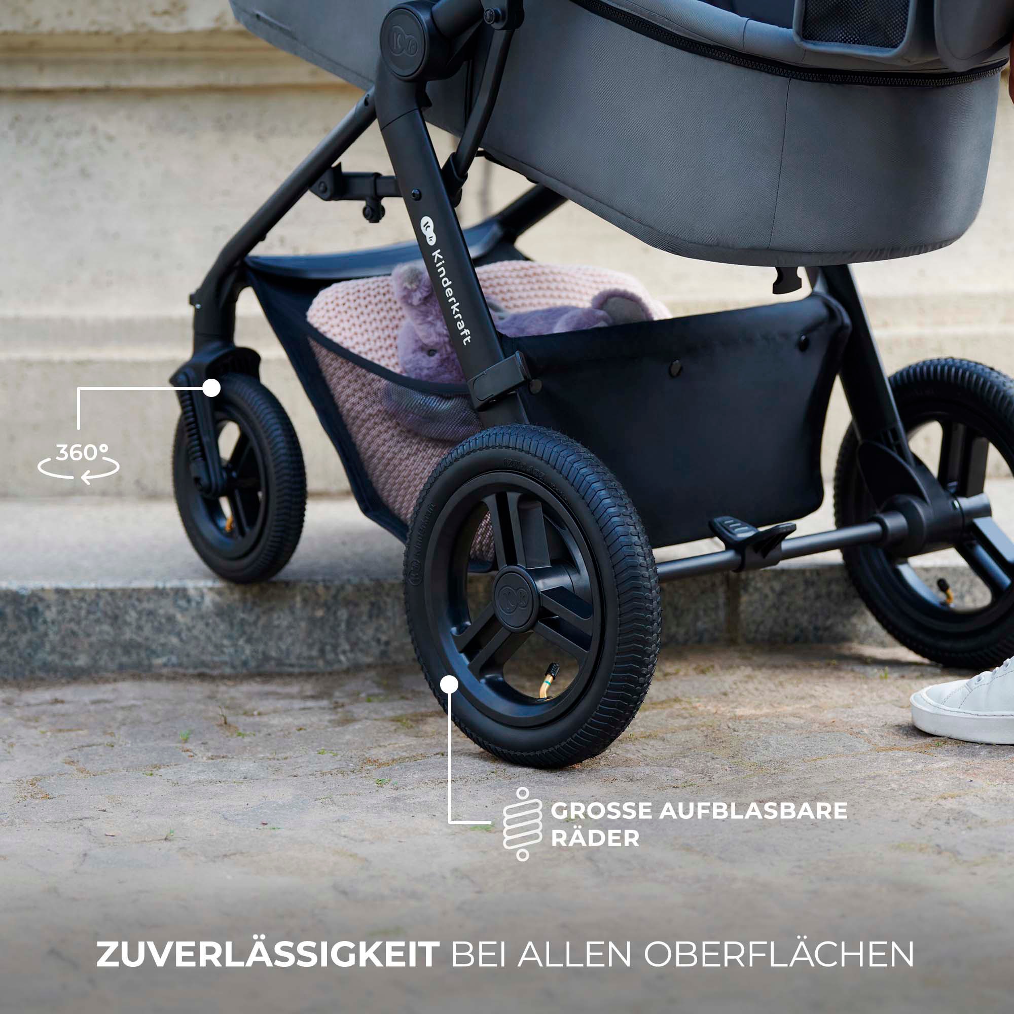 Kinderkraft Kombi-Kinderwagen »MOOV 2 4in1 AIR« 27 kg mit Luftreifen