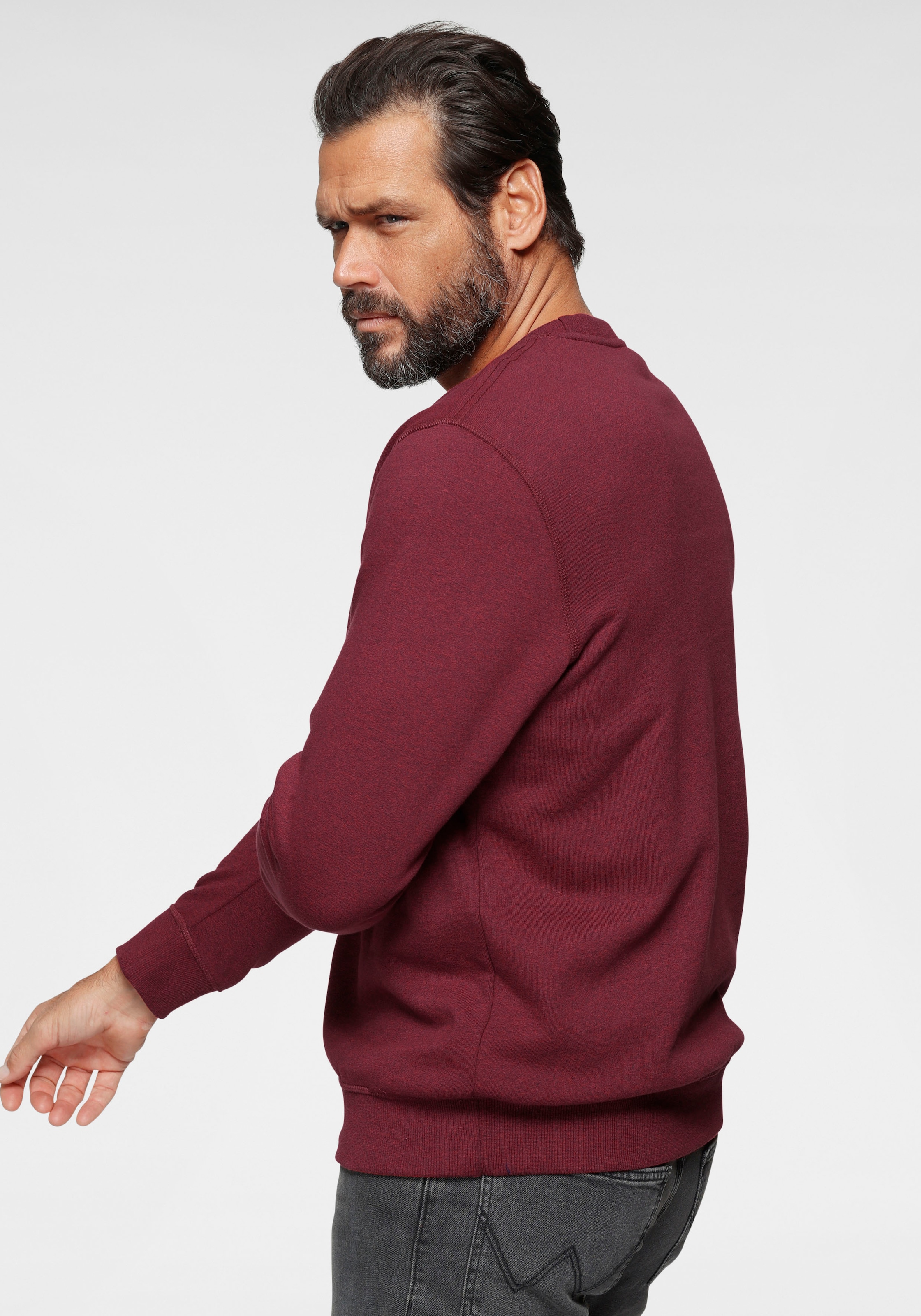 Man's World Sweatshirt, Langarm, Basic-Stil, unifarben, Rundhalsausschnitt