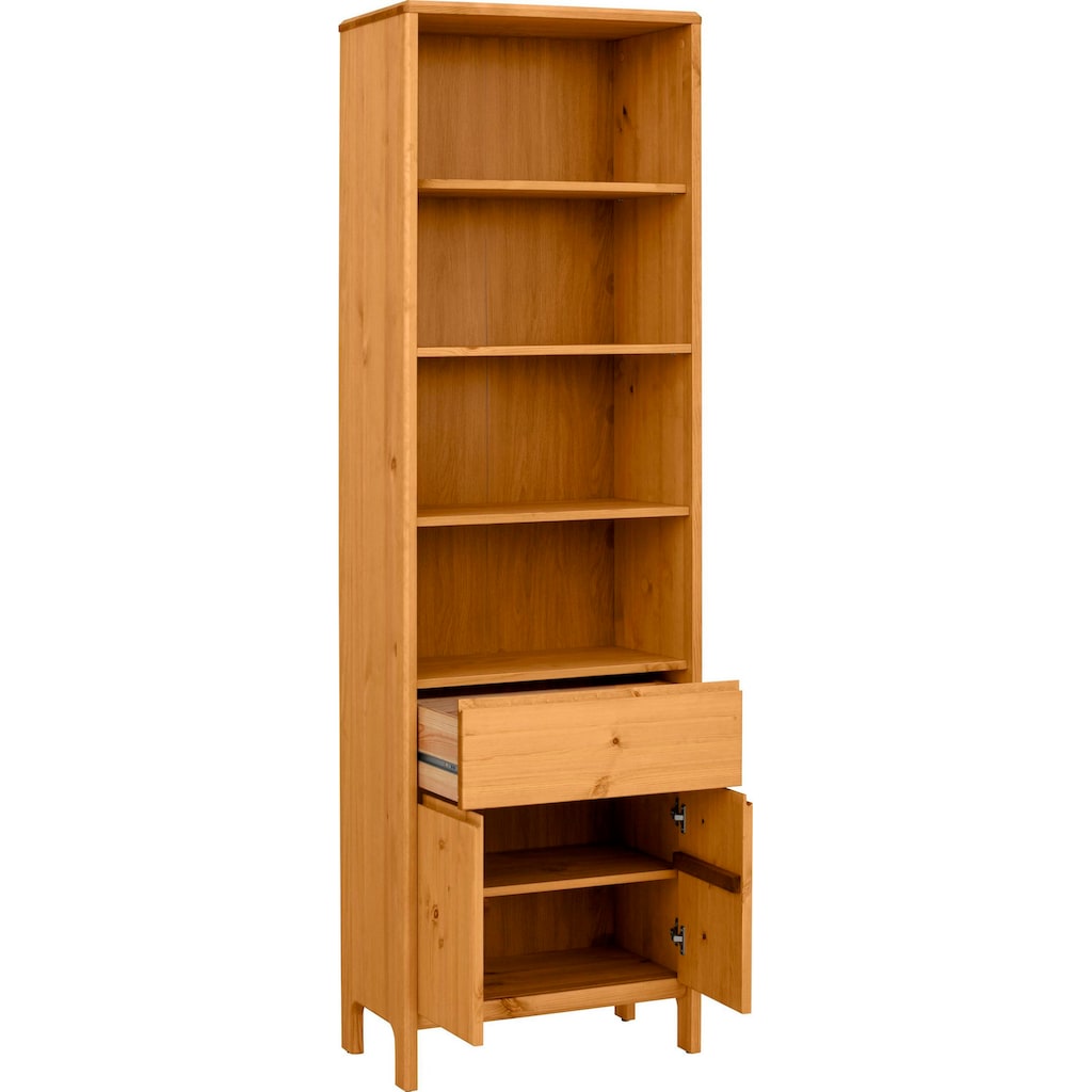 OTTO products Hochschrank »Jorrick«, Breite 60 cm, Massivholz Kiefer mit Bio Öl/Wachs behandelt