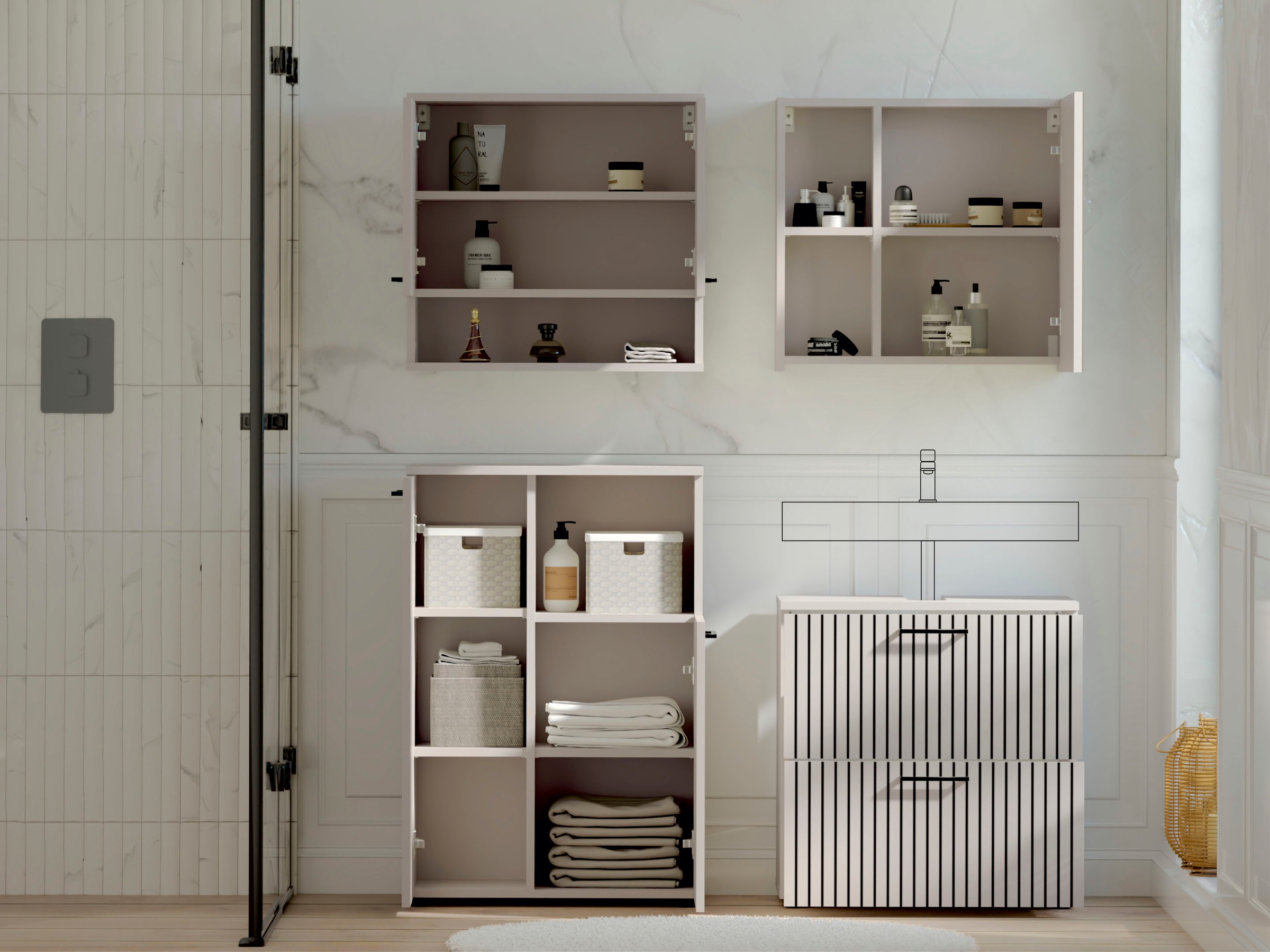 RESPEKTA Badezimmer-Set »Tilda« 4 Stk. tlg.