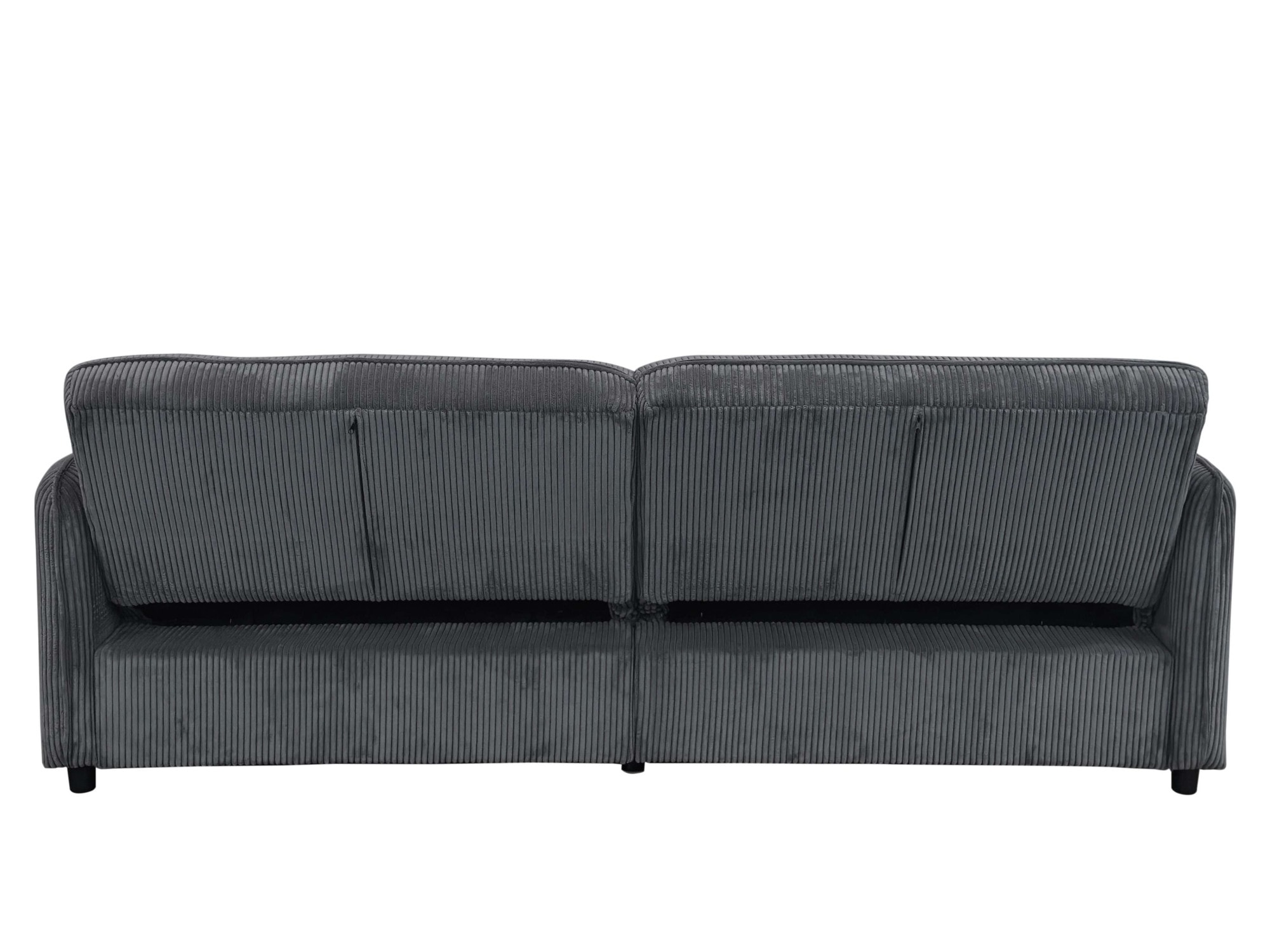 Dorel Home 3-Sitzer »Allie Curved Schlafsofa 209 cm« Bettfunktion (110/190), verstellbare Rückenlehne, Cord u. Velours