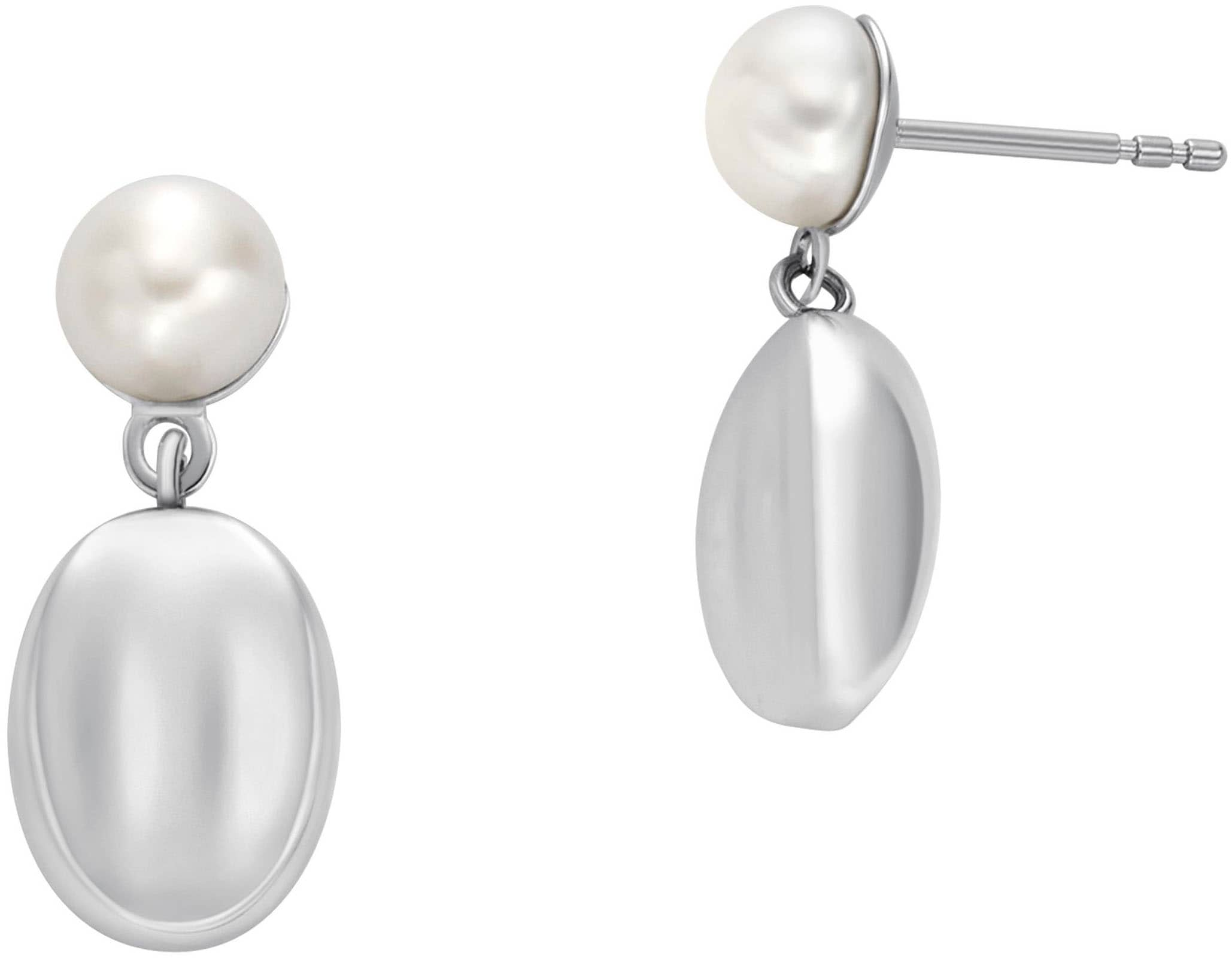 Paar Ohrstecker »Schmuck Geschenk Edelstahl Ohrringe AGNETHE PEARL PEBBLE,...