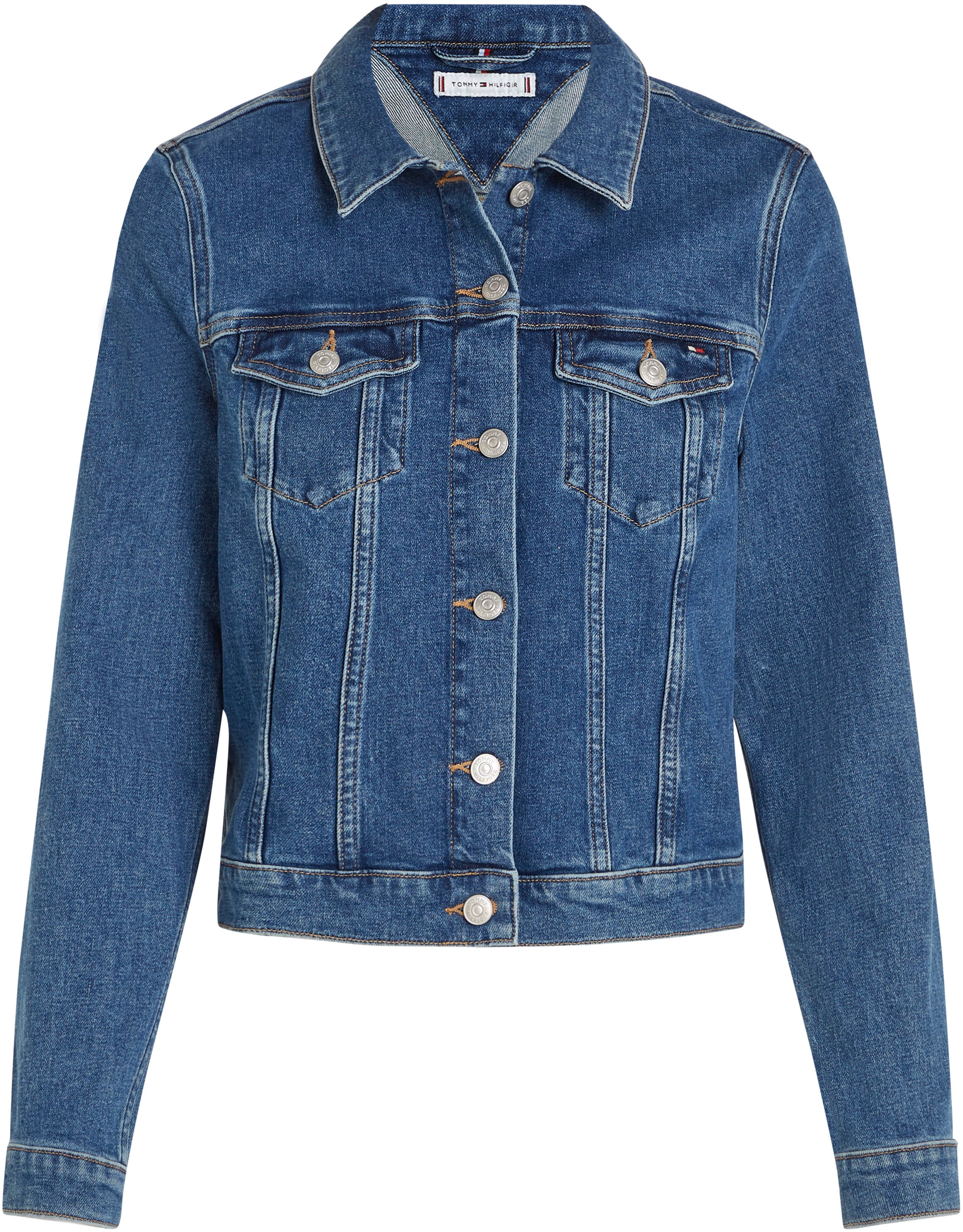 Tommy Hilfiger Jeansblazer »DNM SLIM JACKET MEL«, mit Markenlabel