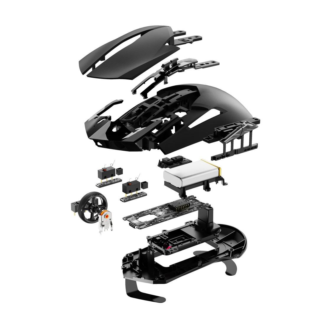 Rapoo Gaming-Maus »VT2PRO 4K+8K«, Funk-kabelgebunden, Ergonomisch, 160 h Akkulaufzeit, 7 DPI-Stufen