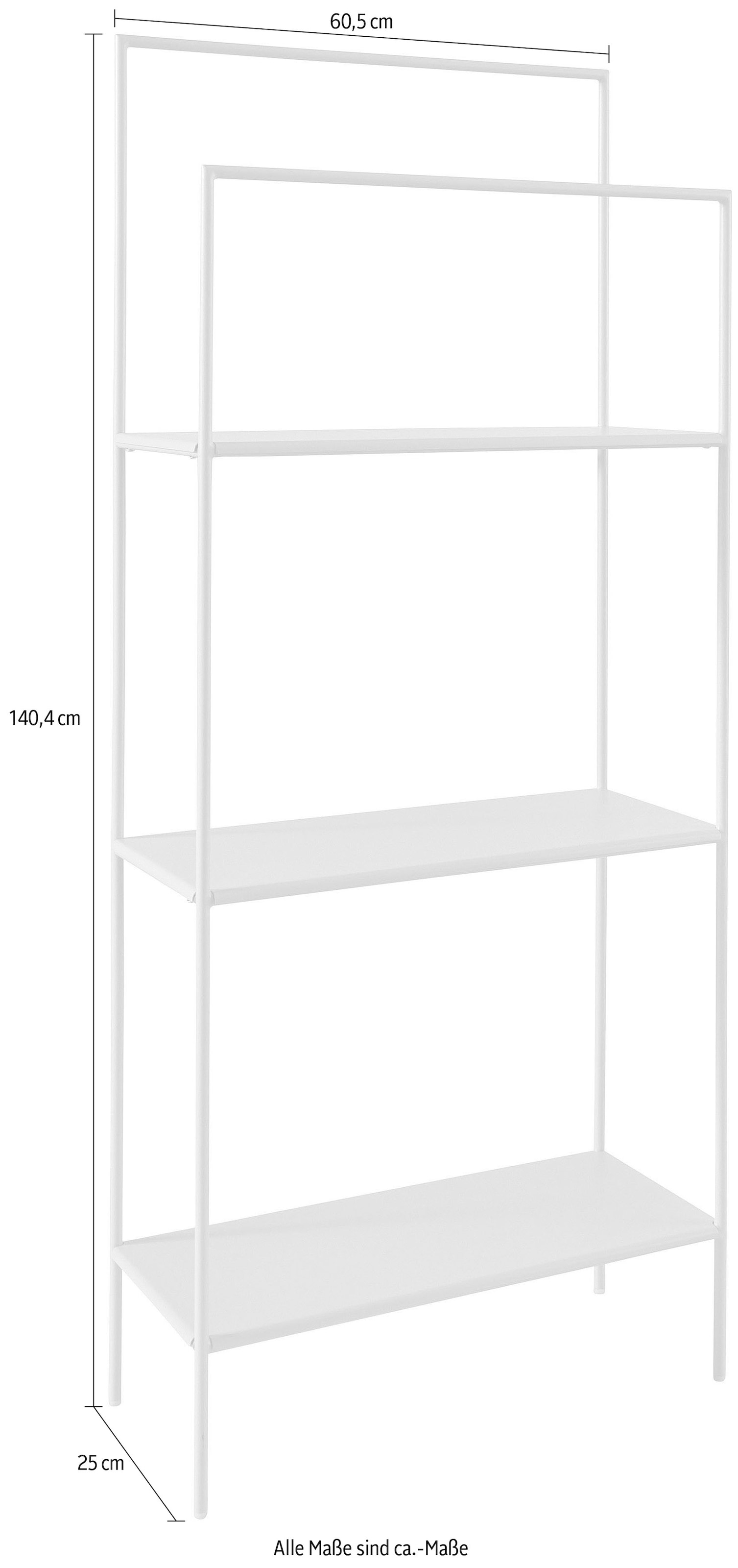 LeGer Home by Lena Gercke Mehrzweckregal »Alimo«, minimalistisches Design, Metallgestell, 4 Ablageflächen, Breite 61 cm