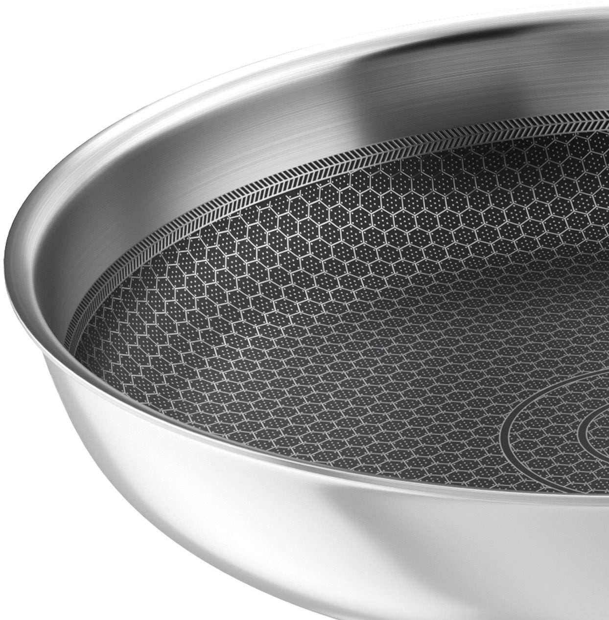 Elo Premium Bratpfanne »Relief Evolution« Edelstahl 18/10 1 tlg. tlg. einzigartiges Öl Dosiersystem, Induktion