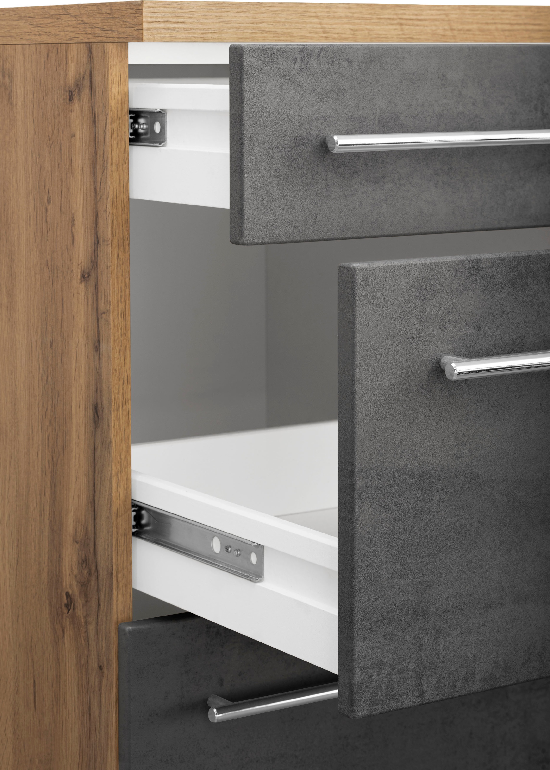 KOCHSTATION Winkelküche »Samos«, mit E-Geräten, Stellbreite 220/220 cm