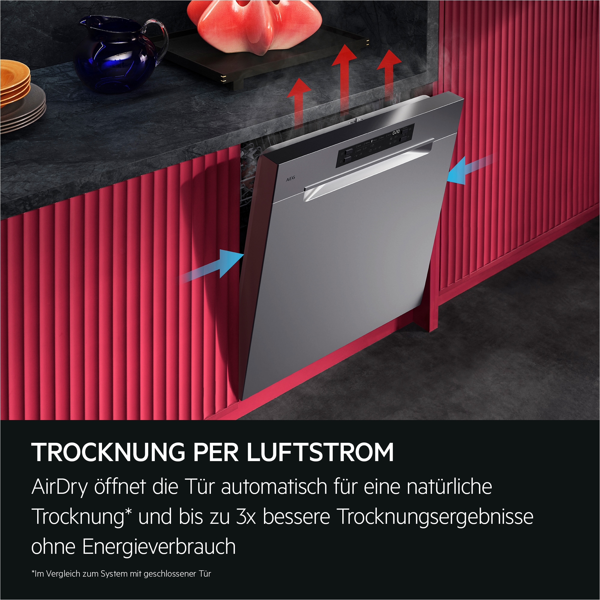 AEG Unterbaugeschirrspüler 6000 »GU620C2SCM« Spülmaschine – starke Sprühabdeckung, viel Platz & sauber