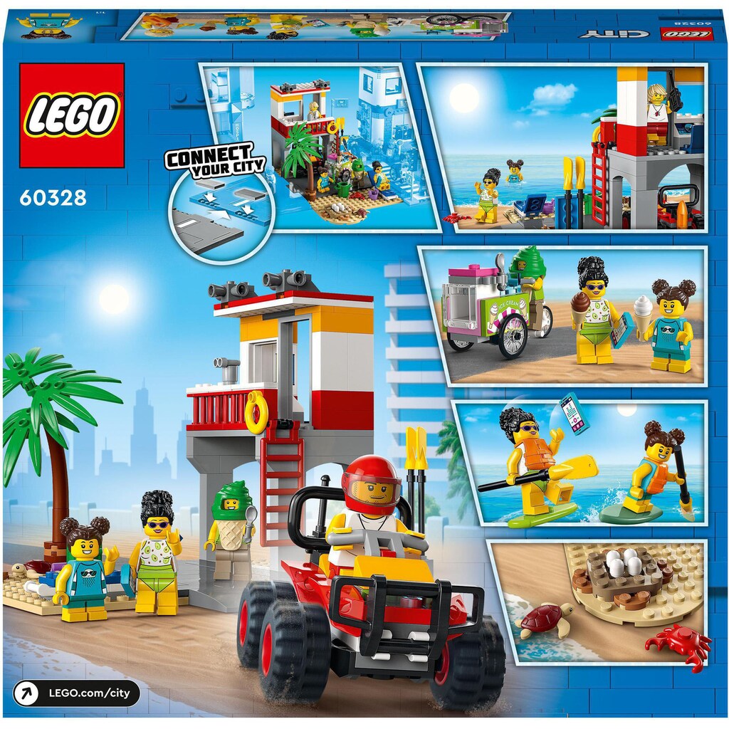 LEGO® Konstruktionsspielsteine »Rettungsschwimmer-Station (60328), LEGO® City«, (211 St.)