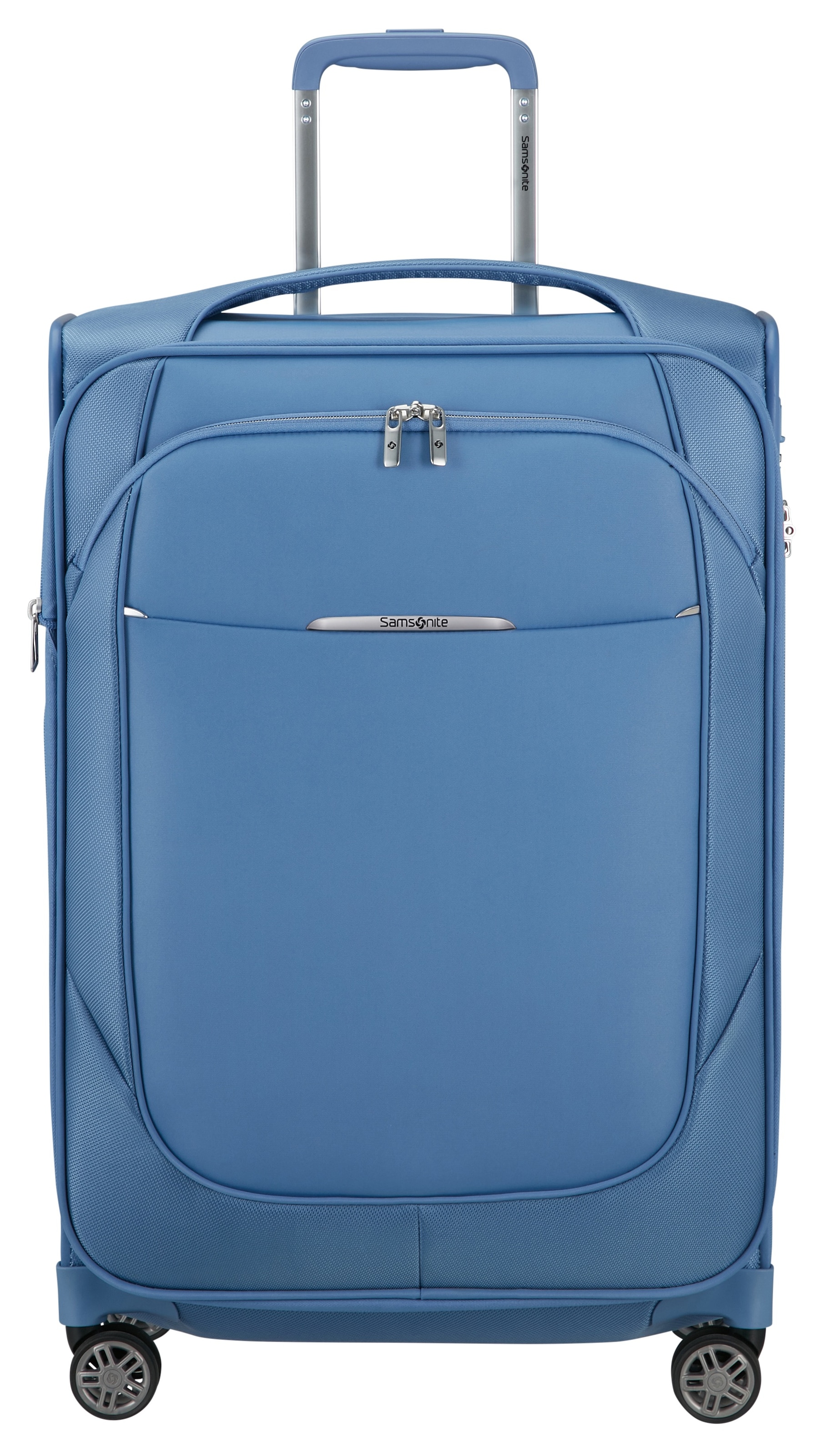 Samsonite Weichgepäck-Trolley »RE-LITE, verschiedene Größen und Farben«, (Set, 2 St., mit 2 Packwürfeln), 4 Rollen, Reisekoffer TSA-Schloss Stickerbogen Volumenerweiterung Laptopfach