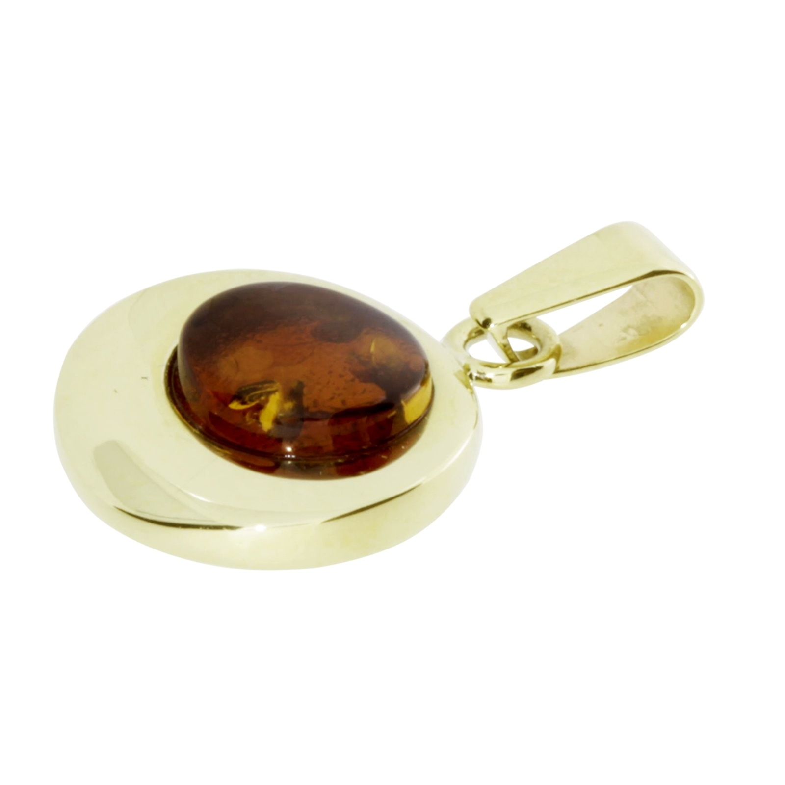 OSTSEE-SCHMUCK Kettenanhänger »- Alina 12 mm - Silber 925/000, vergoldet - Bernstein«