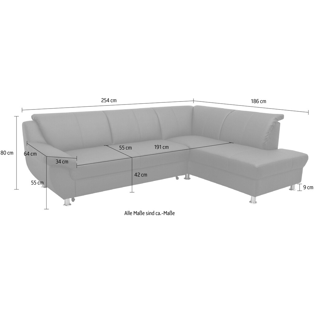 DOMO collection Ecksofa »Pilar«