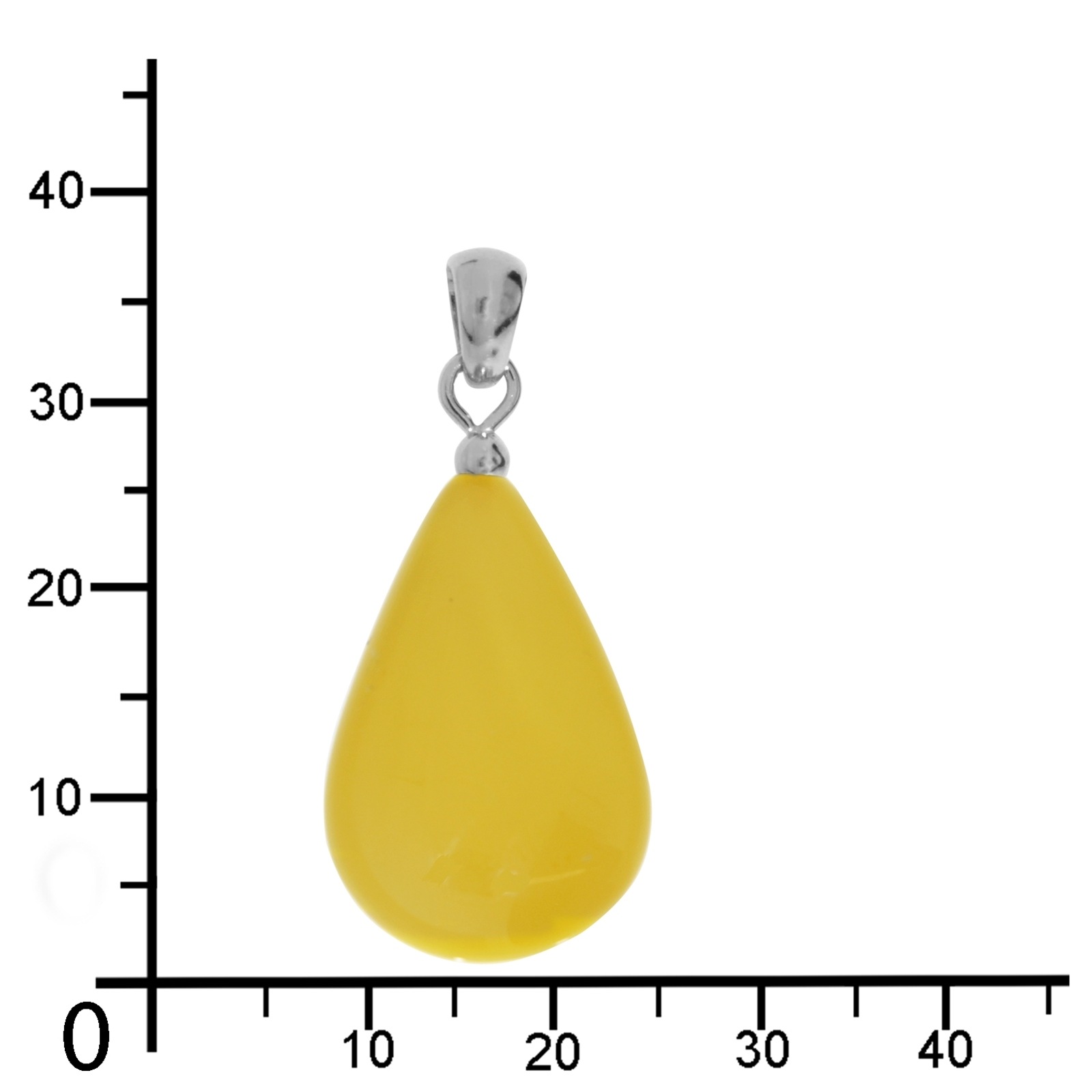 OSTSEE-SCHMUCK Kettenanhänger »- Tropfen flach, ca. 22 mm lang - Silber 925/000 - Bernstein -,«