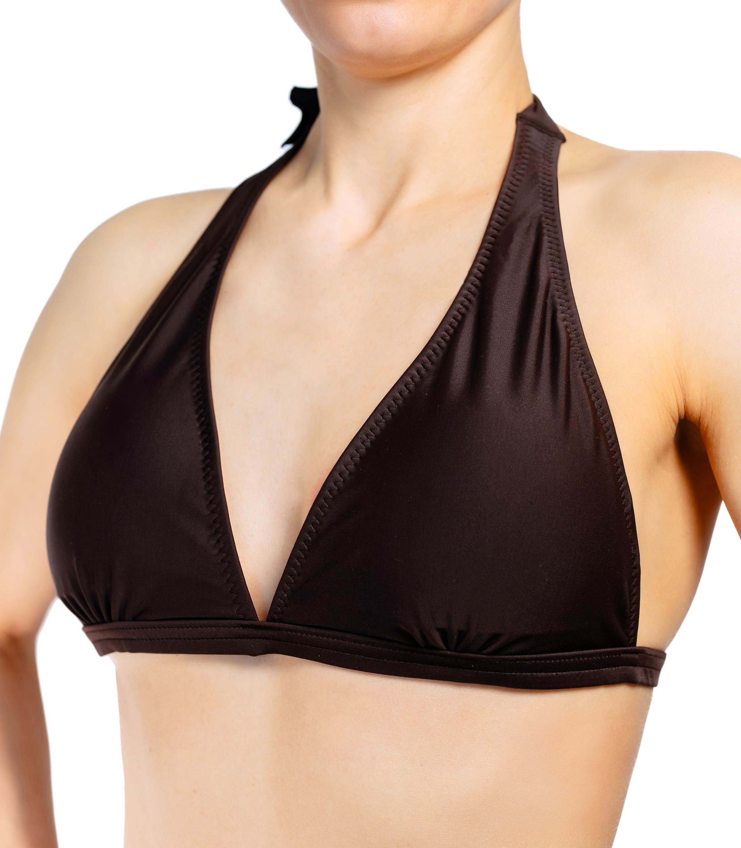AQUARTI Triangel-Bikini-Top »Bikini Oberteil Damen Bikini Top Oberteil Triangel Neckholder Push Up Padded Zum Binden«