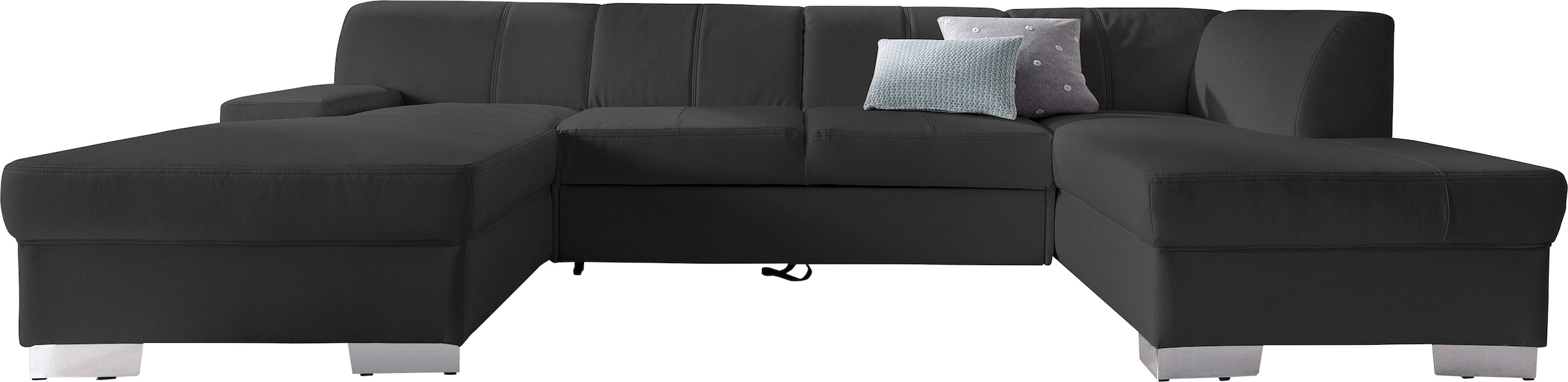 DOMO collection Wohnlandschaft »Star, zeitlose Formensprache, elegante Optik, viel Platz, U-Form«, fester Sitzkomfort, wahlweise mit Bettfunktion
